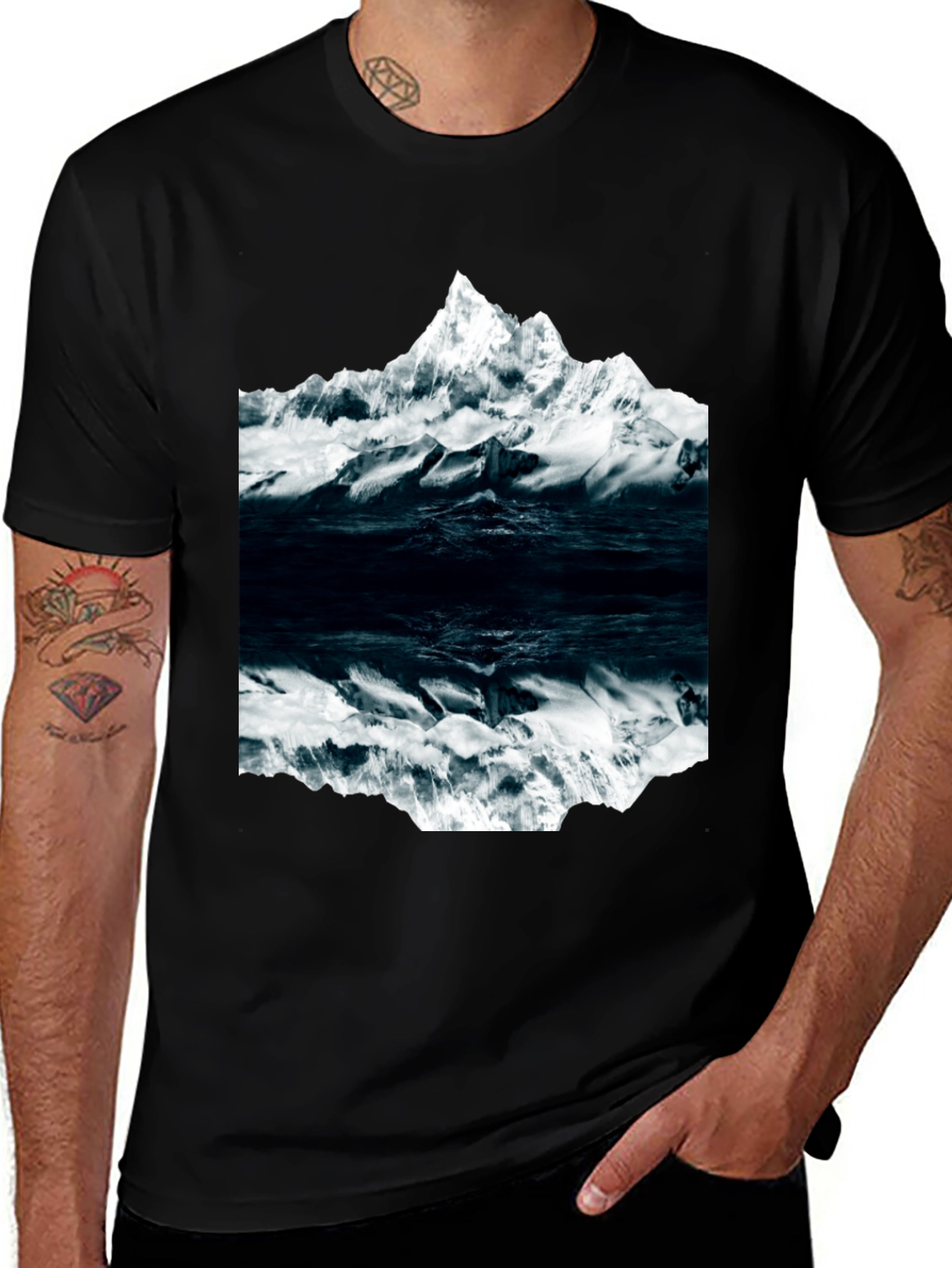 Variant 27 of Mountain Reflection Graphic Tee - Soft Cotton