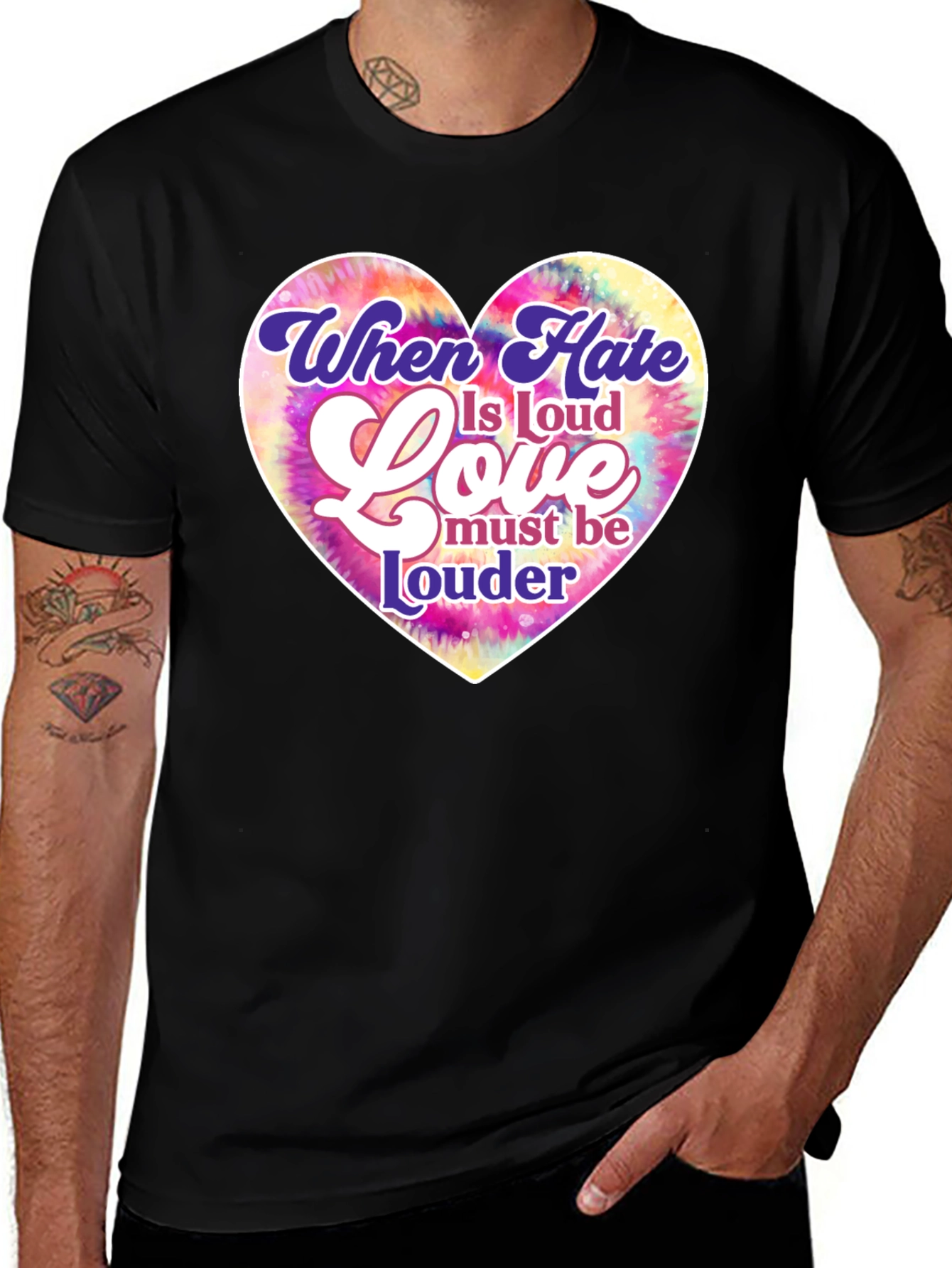 Variant 19 of When Hate Is Loud Love Must Be Louder Tee