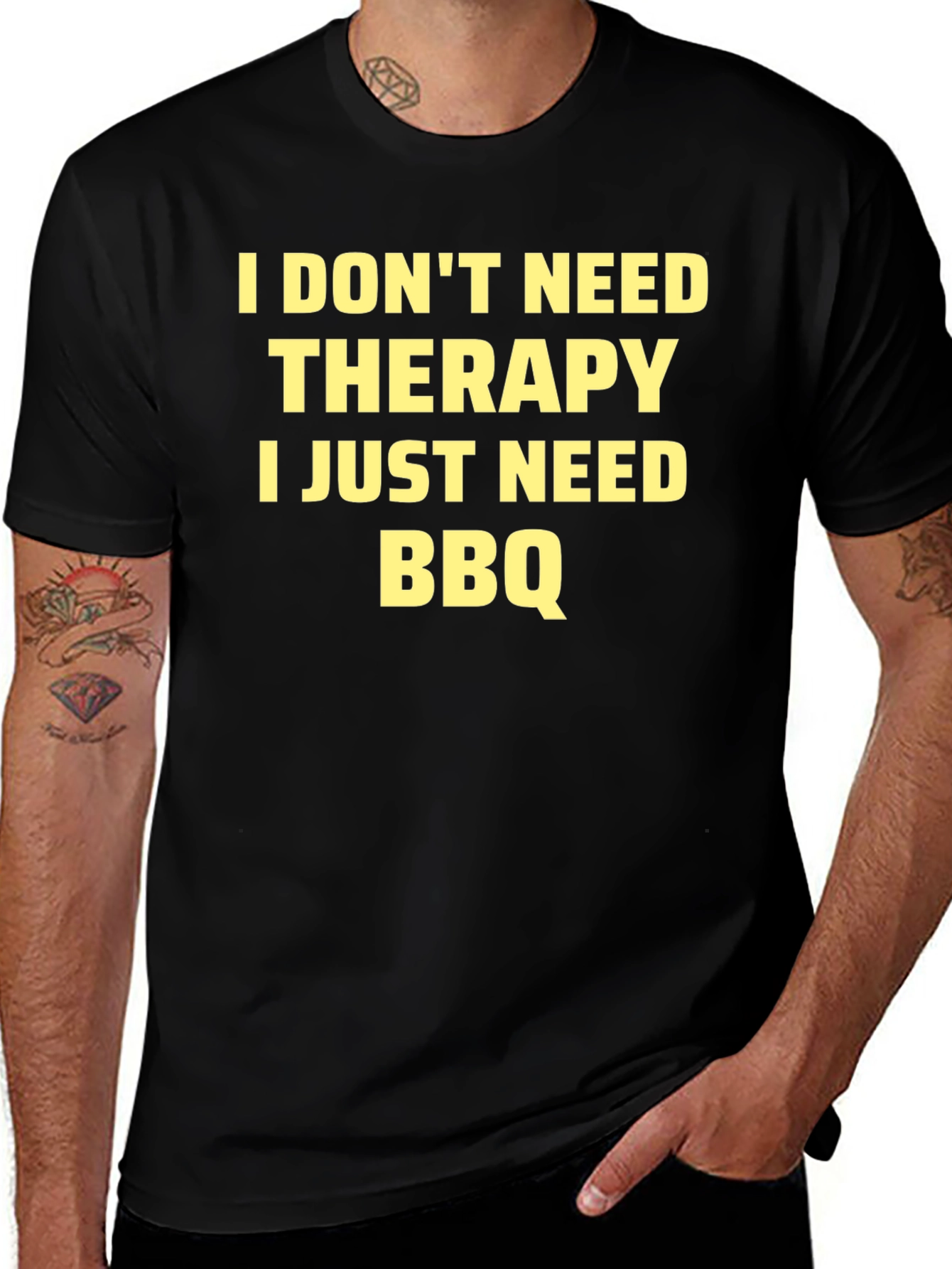 BBQ Therapy Men's T-Shirt - Funny BBQ Lover Gift