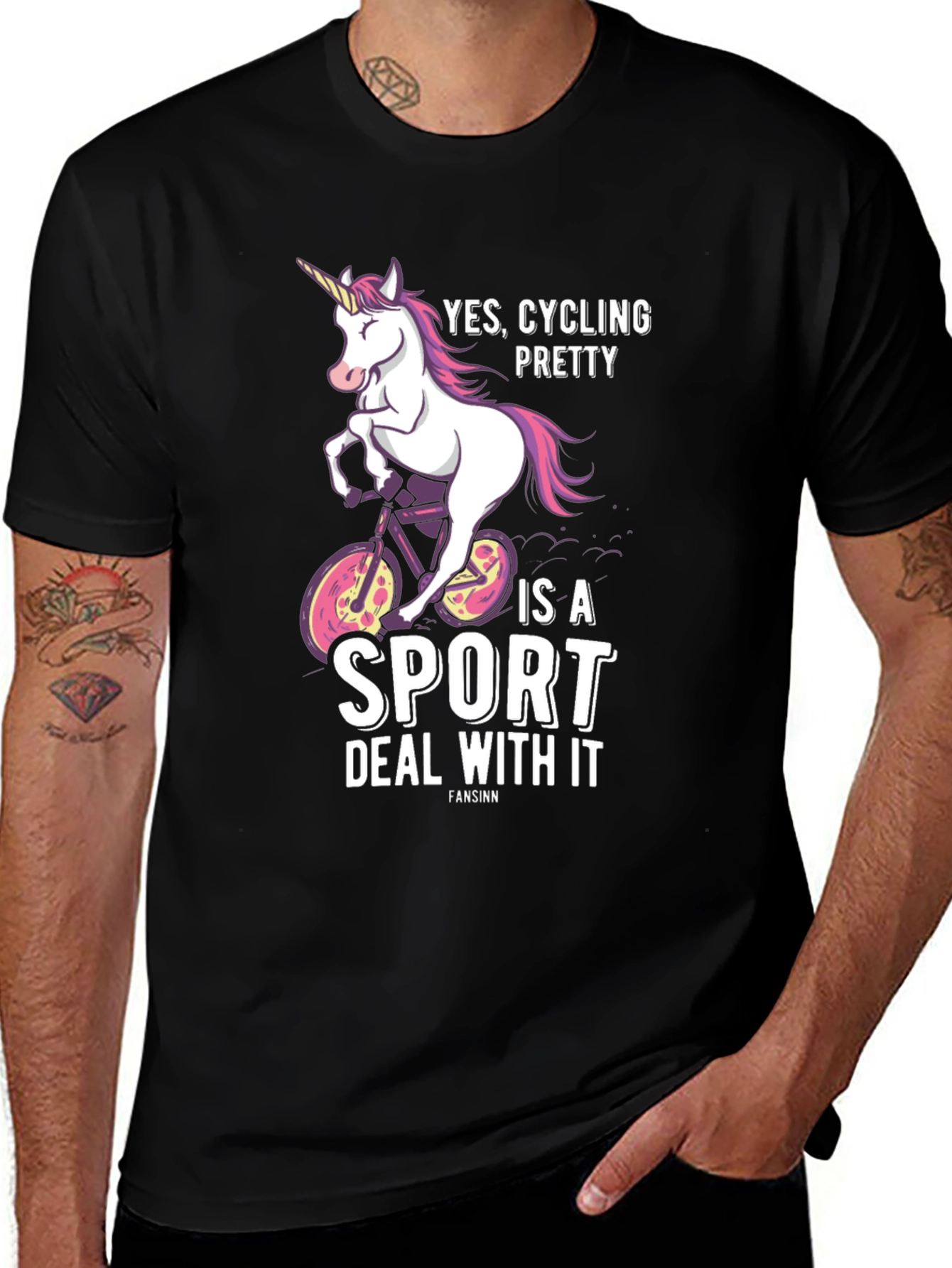 Variant 18 of Cycling Unicorn T-Shirt - Yes Cycling Pretty is a Sport!