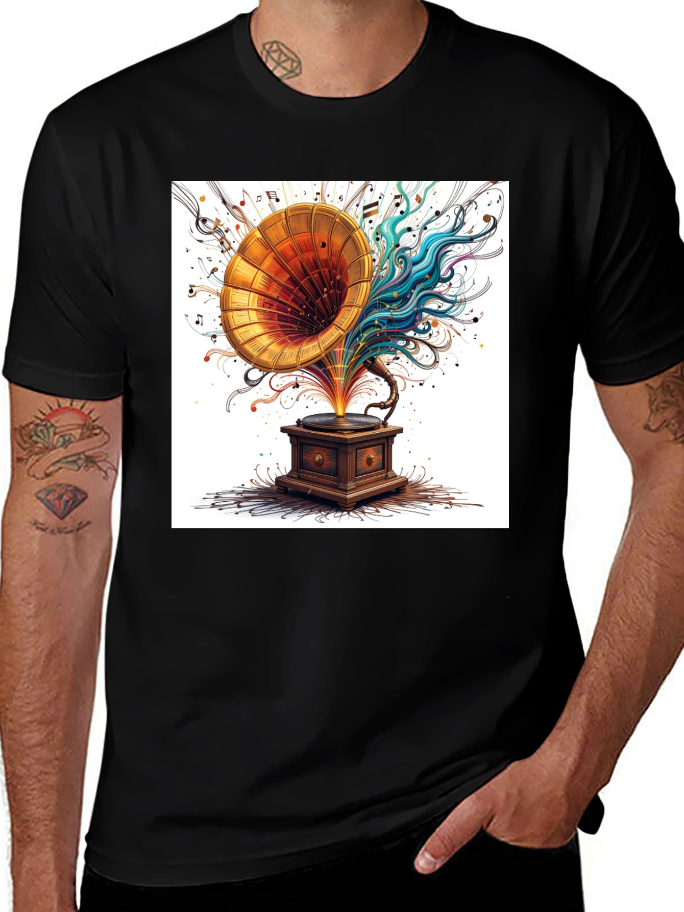 Variant 13 of Vintage Phonograph Music T-Shirt