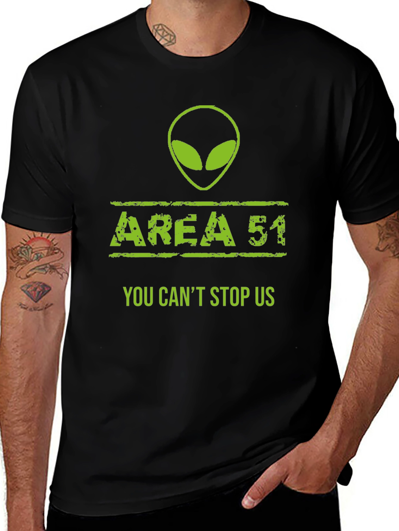 Variant 29 of Area 51 Alien Graphic T-Shirt - You Can't Stop Us!