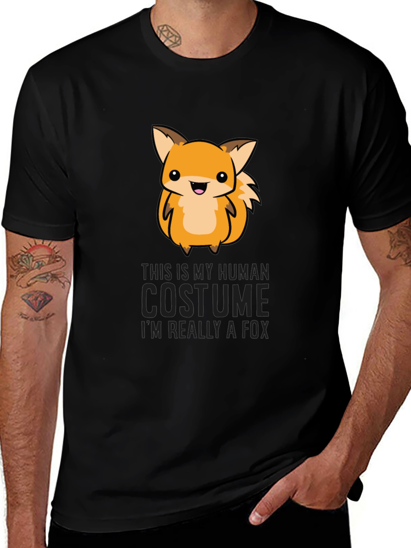 Variant 5 of Cute Fox Costume Graphic T-Shirt