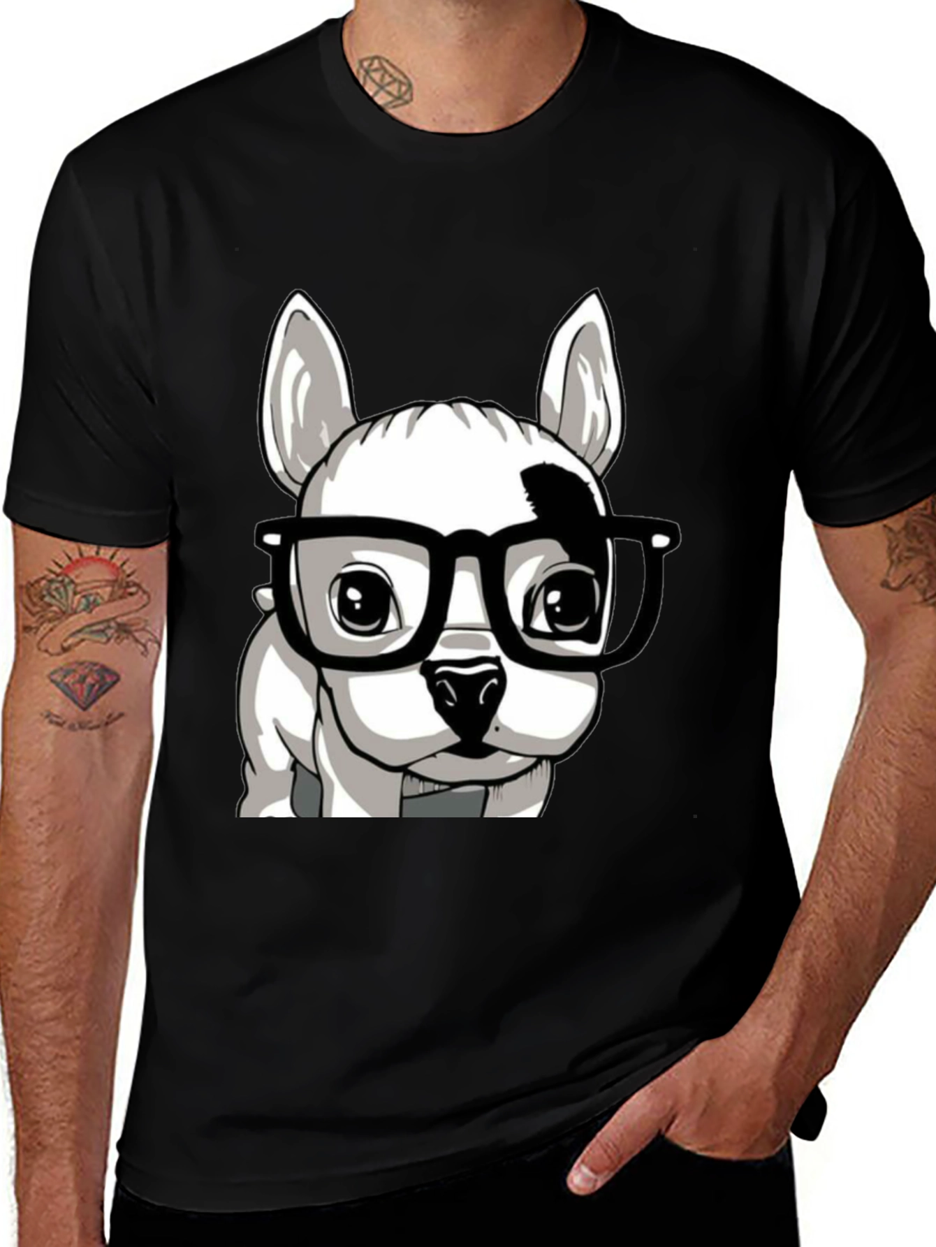 Variant 30 of Dog with Glasses Graphic Tee - Stylish Unisex T-Shirt