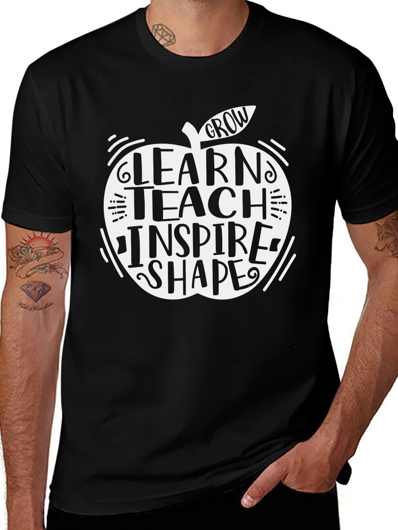 Variant 8 of Learn Teach Inspire Teacher Graphic T-Shirt