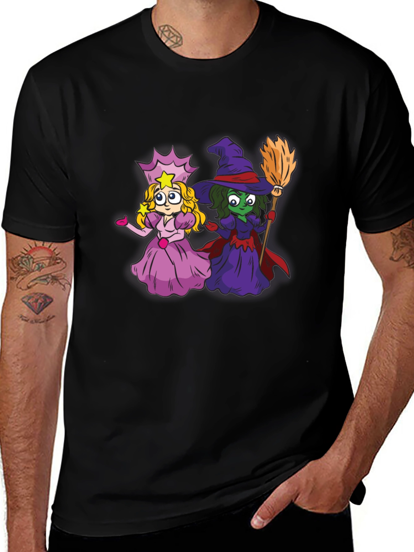 Variant 25 of Witch & Princess Cartoon Graphic T-Shirt
