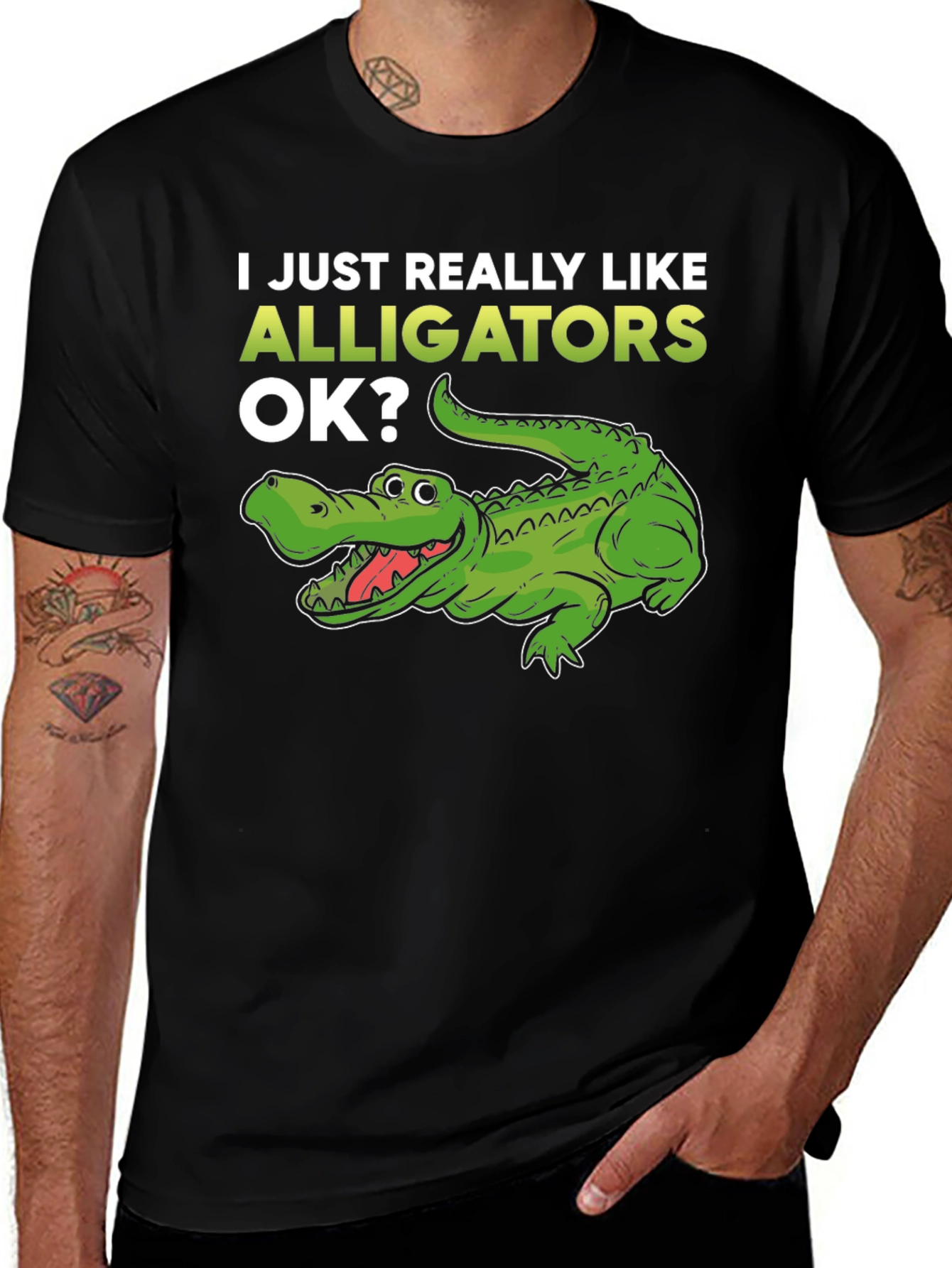 Variant 14 of Funny Alligator Graphic T-Shirt