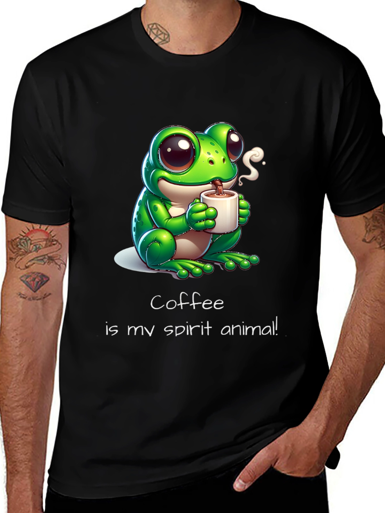 Variant 22 of Coffee Frog T-Shirt - Spirit Animal Tee