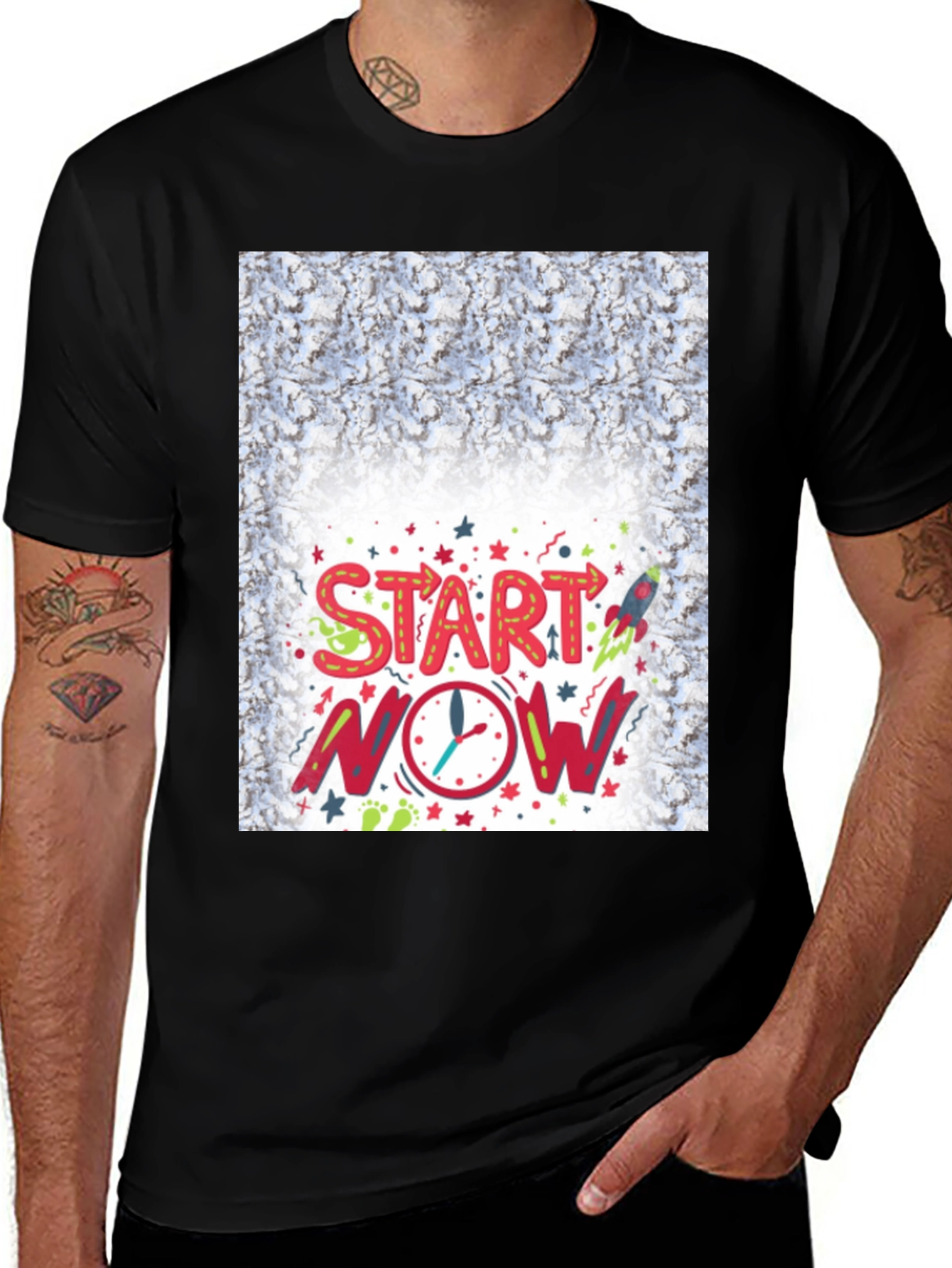 Variant 4 of Start Now Graphic Tee - Motivational Design