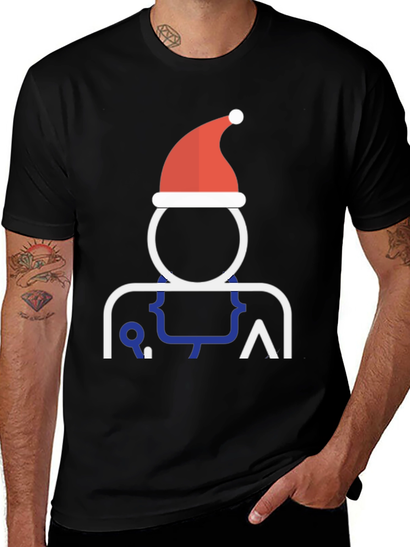 Christmas Coder Tee - Santa Hat Programmer T-Shirt