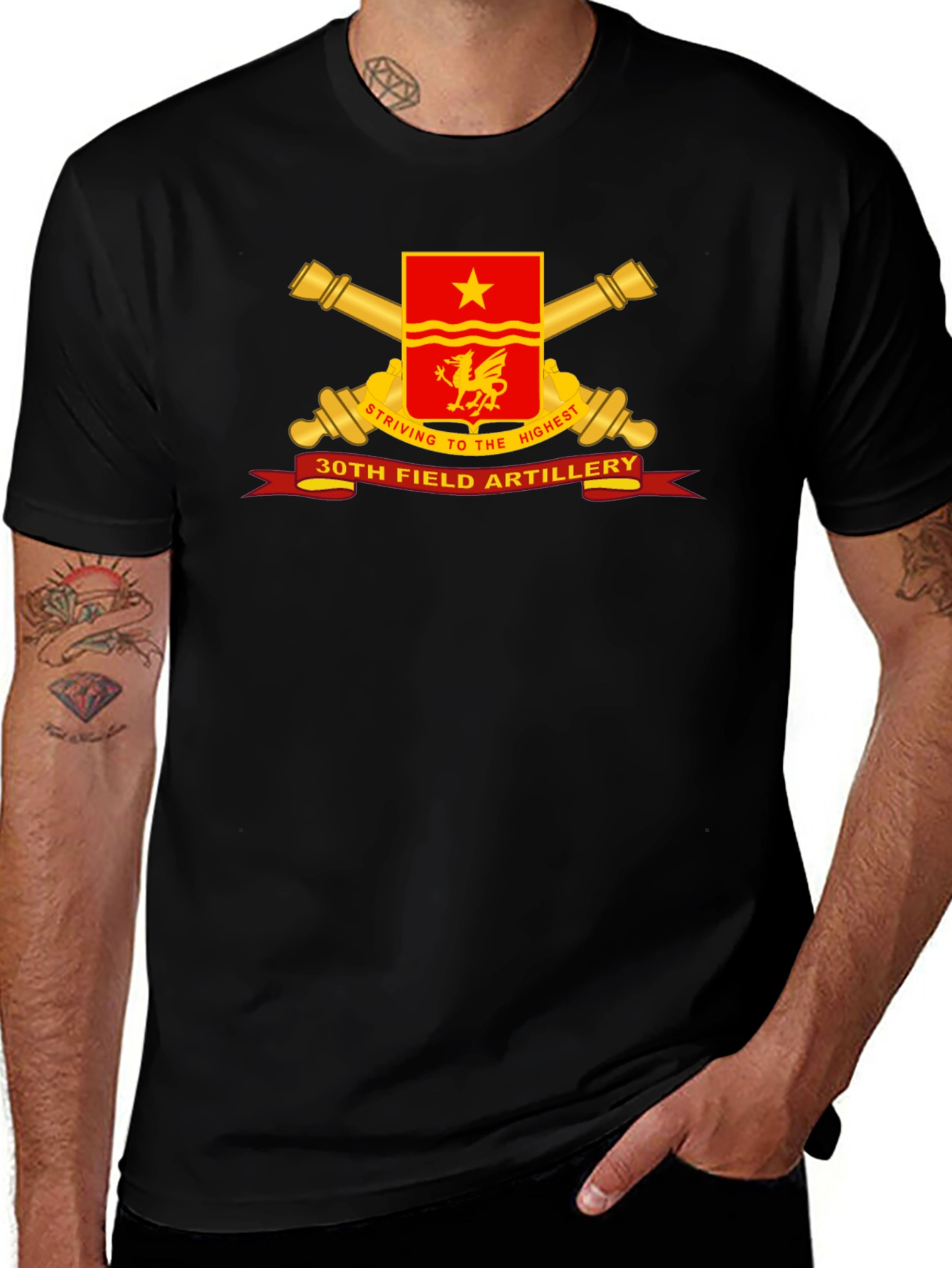 Variant 10 of 30th Field Artillery Black T-Shirt