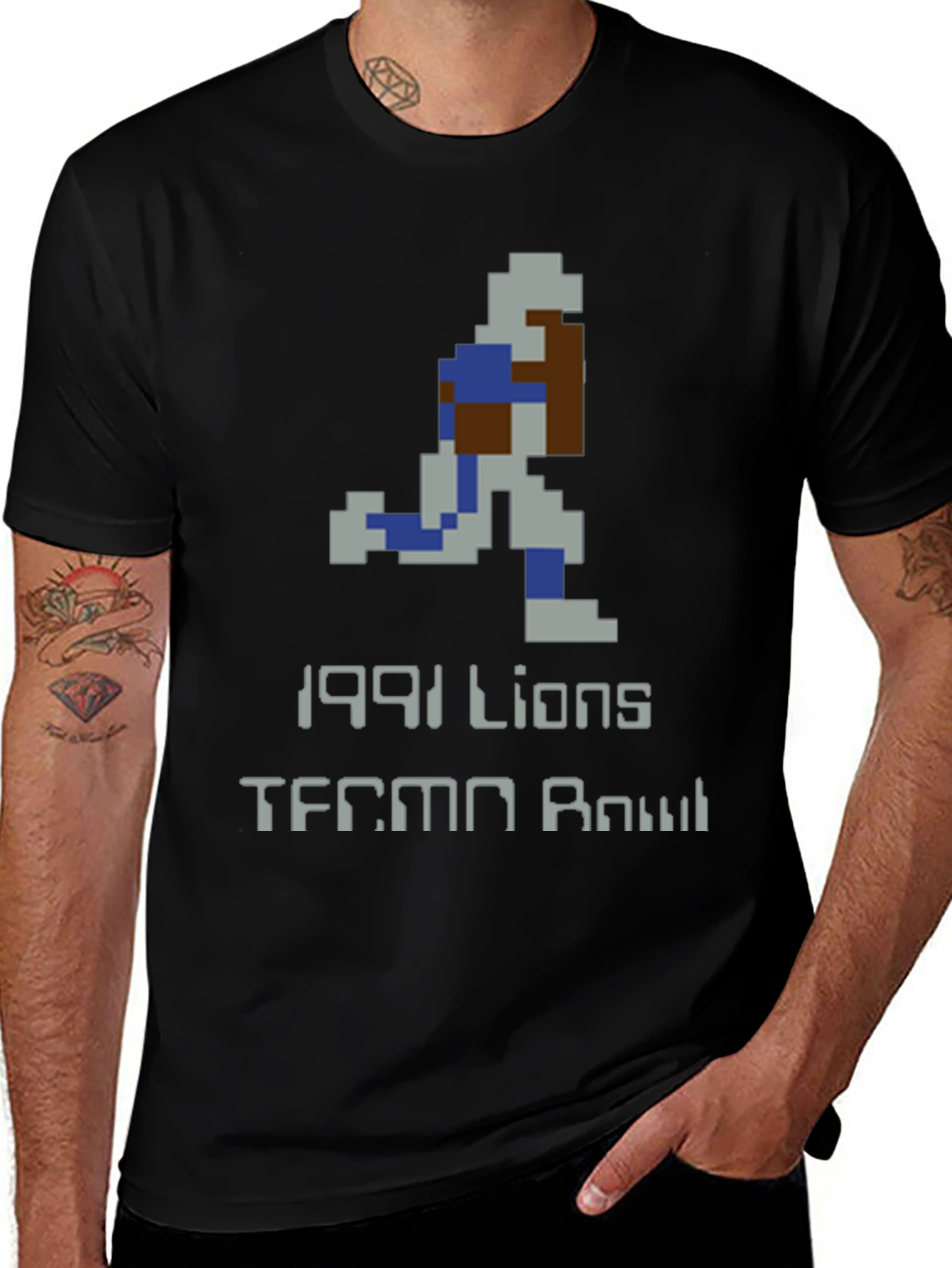Variant 17 of Retro 1991 Lions Tecmo Bowl T-Shirt