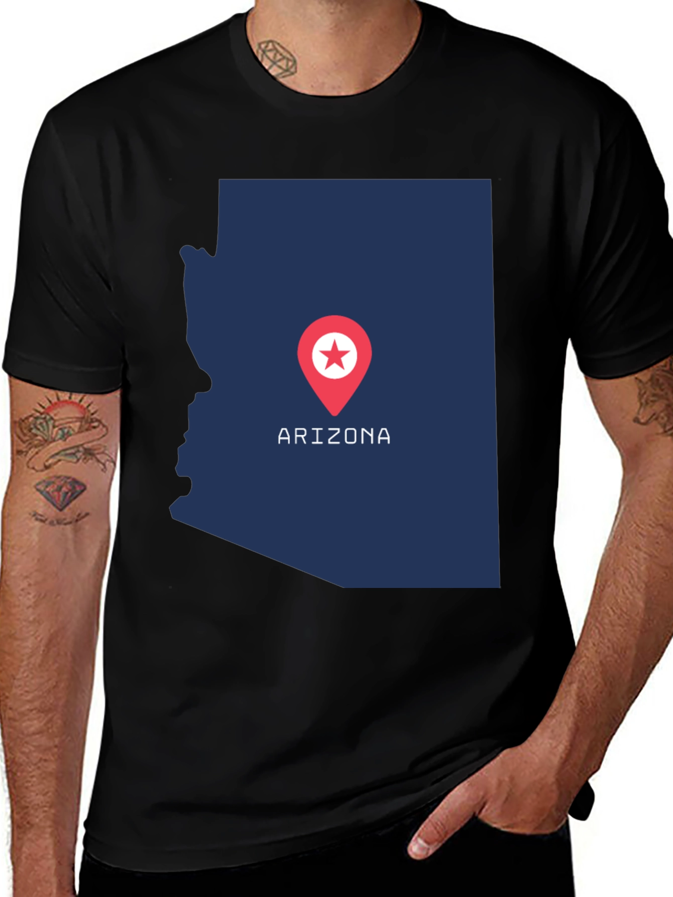 Arizona State Pride T-Shirt - Map & Star Design