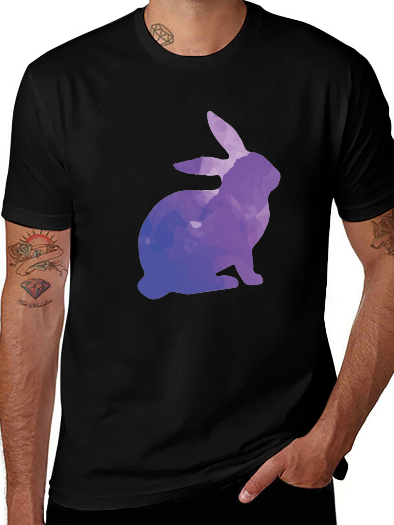 Variant 6 of Watercolor Rabbit Graphic Tee