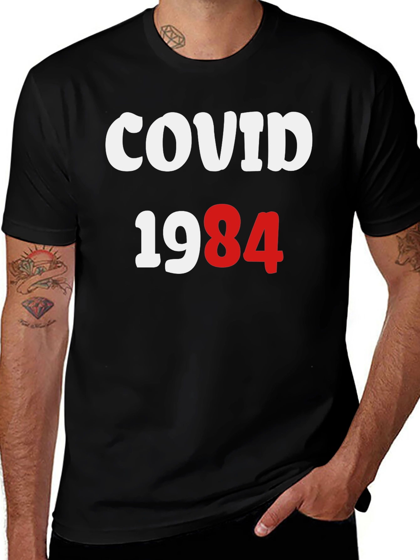 COVID 1984 T-Shirt, Bold Statement Tee, Classic Fit