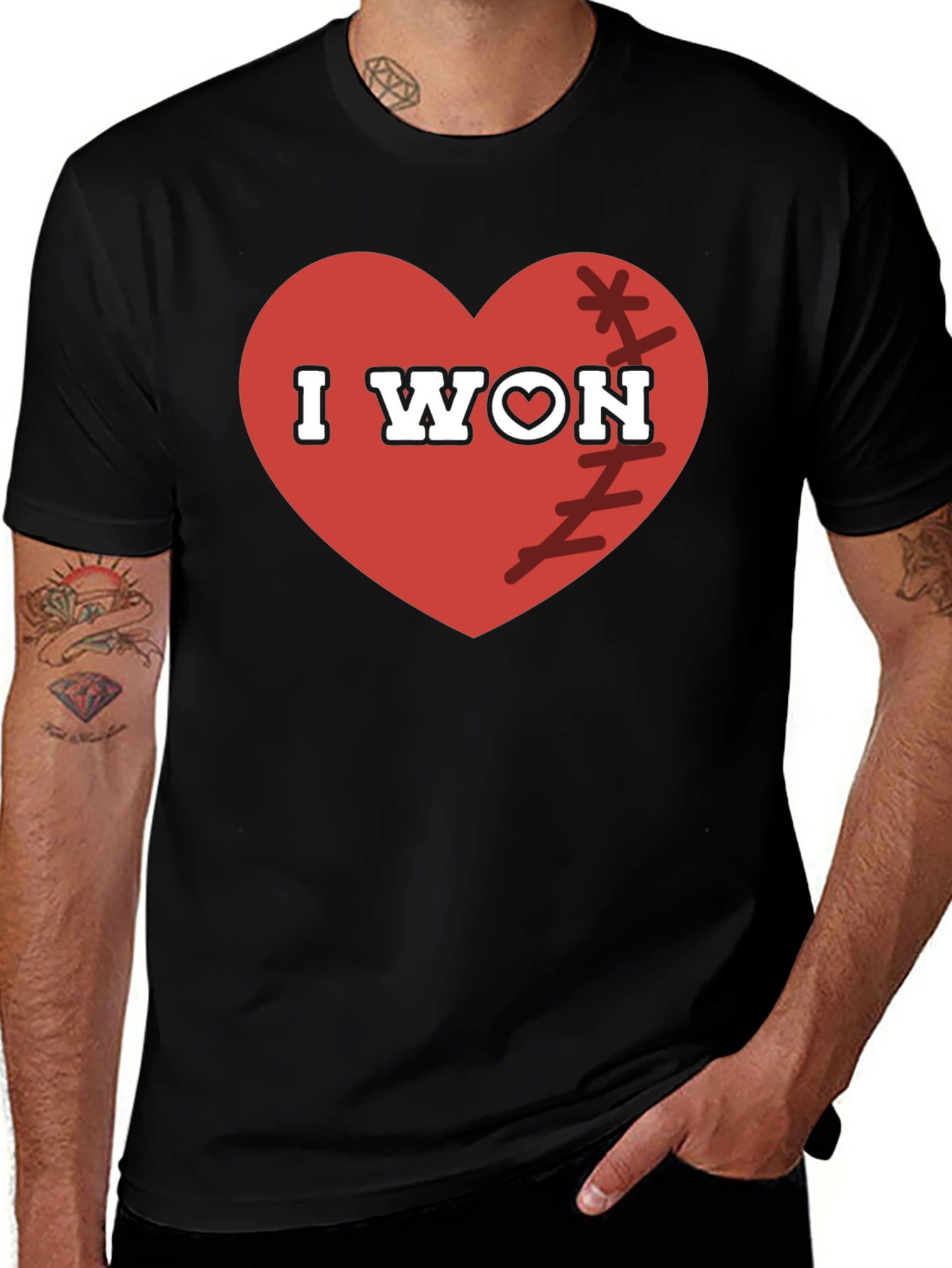 Variant 19 of I WON Heart Baseball T-Shirt