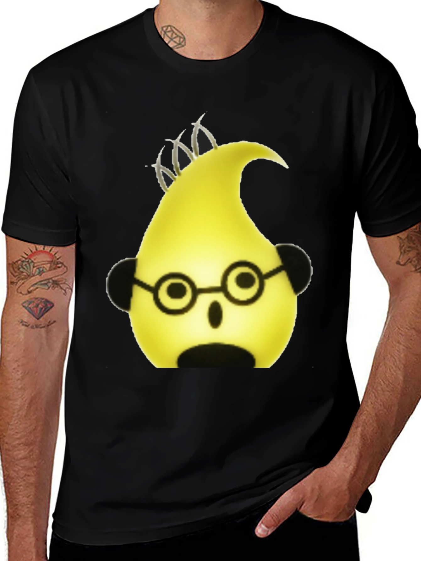 Variant 28 of Cartoon Character Black T-Shirt