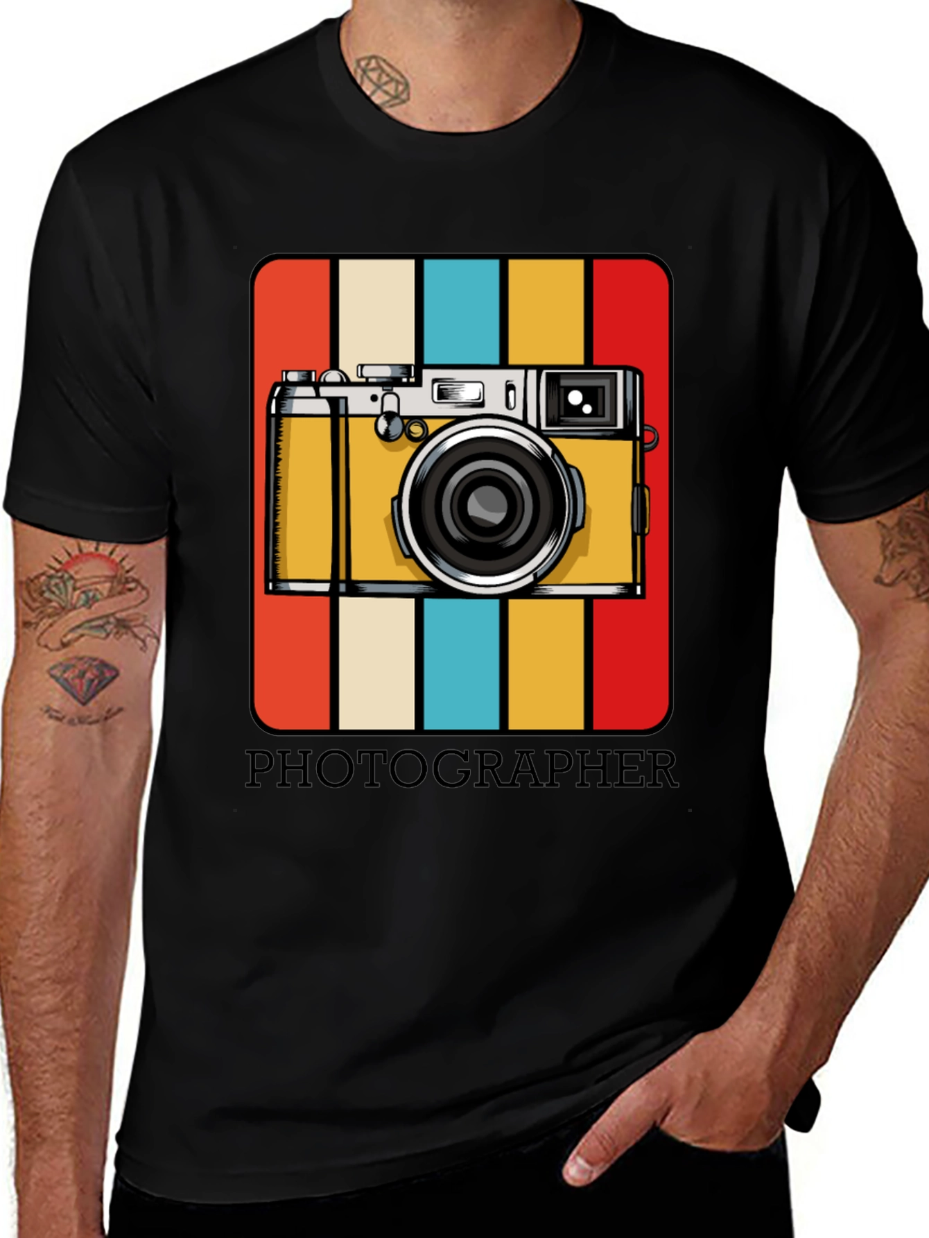 Variant 24 of Retro Camera Photographer Graphic T-Shirt