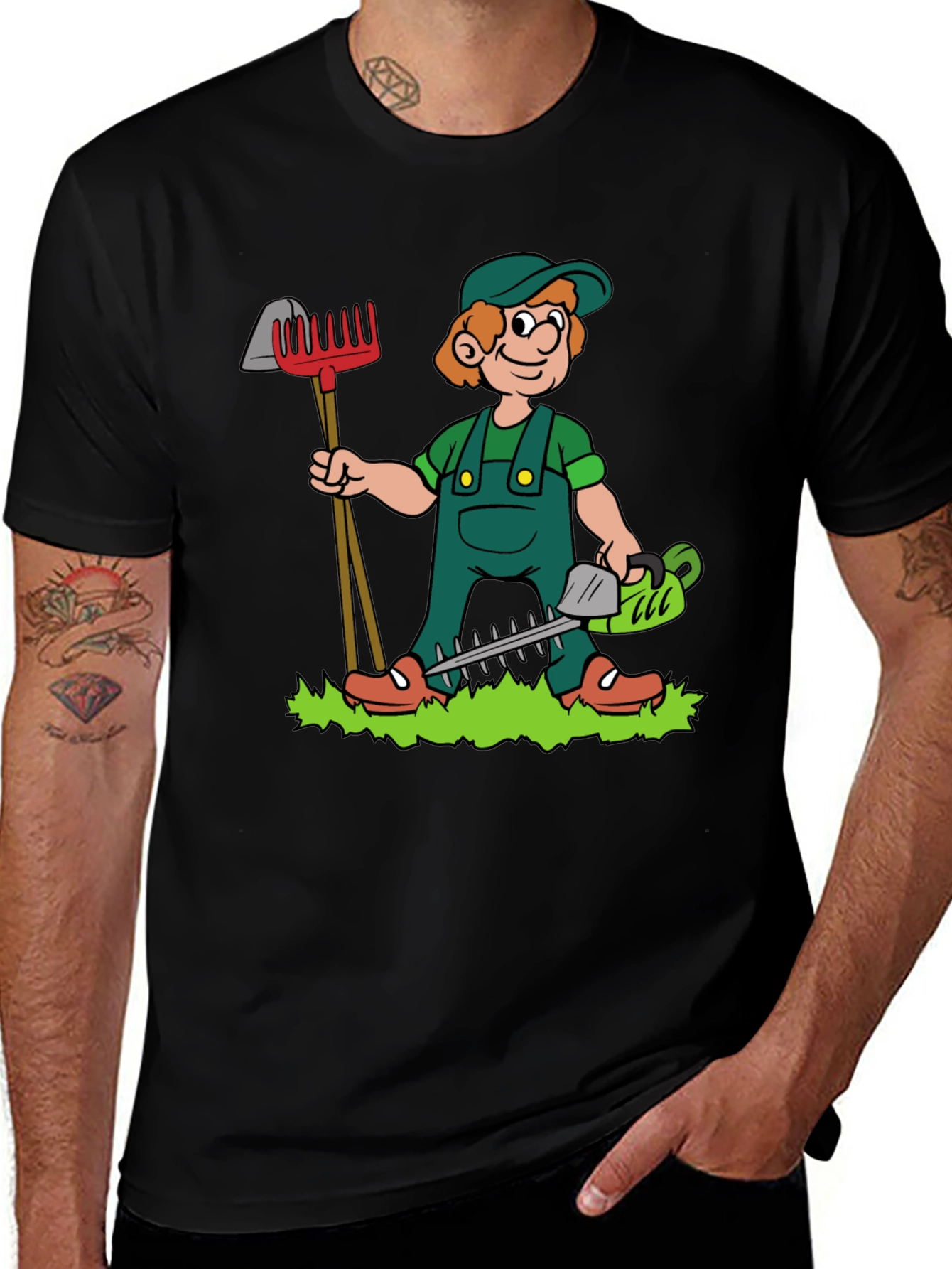 Variant 8 of Gardener Cartoon T-Shirt