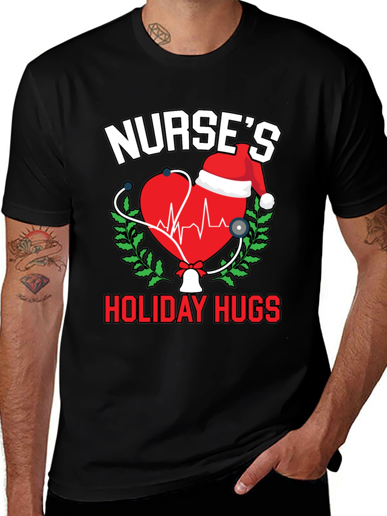 Variant 26 of Nurse's Holiday Hugs Christmas T-Shirt