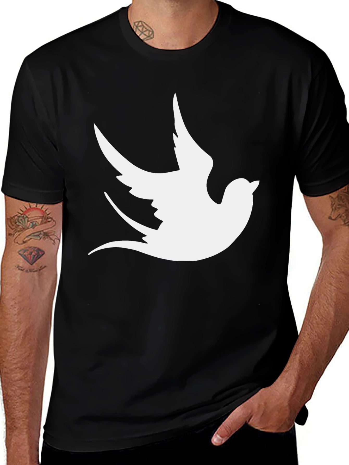 Variant 24 of Dove Graphic Print Black T-Shirt