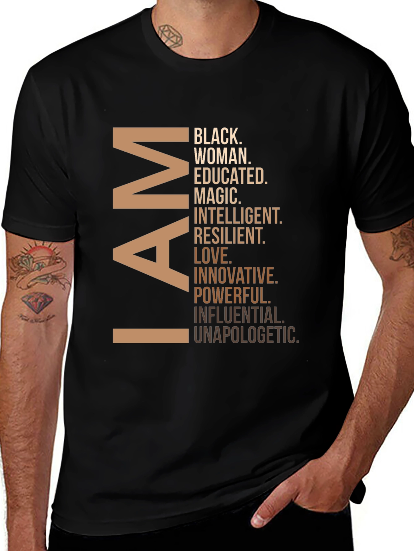 I AM Black Woman Graphic T-Shirt