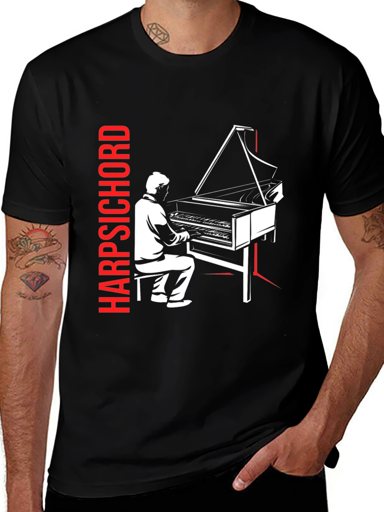Variant 7 of Harpsichord T-Shirt - Music Lover Tee