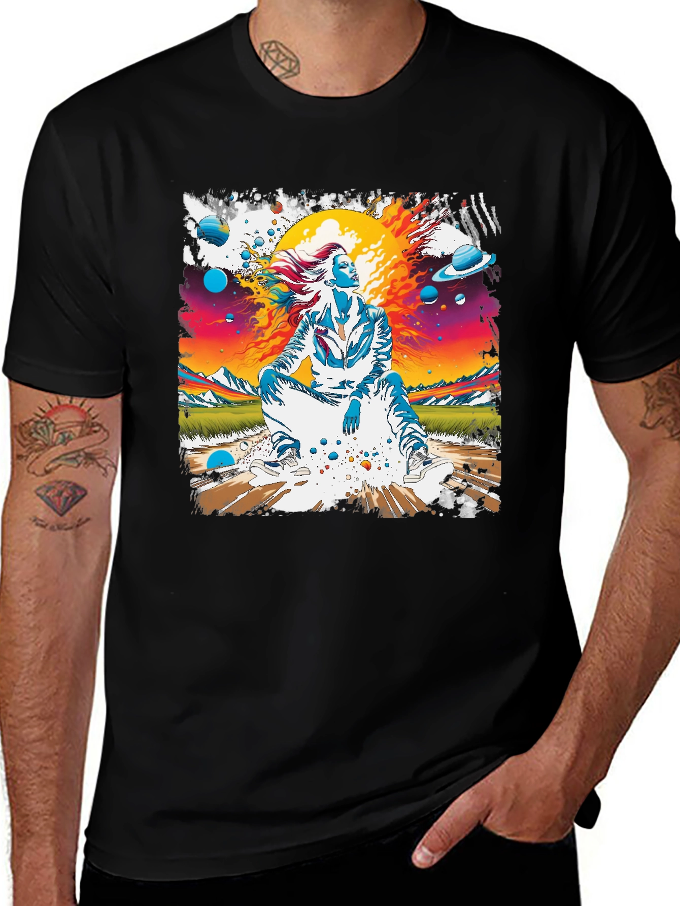 Variant 17 of David Bowie Inspired Graphic Tee - Space Oddity T-Shirt