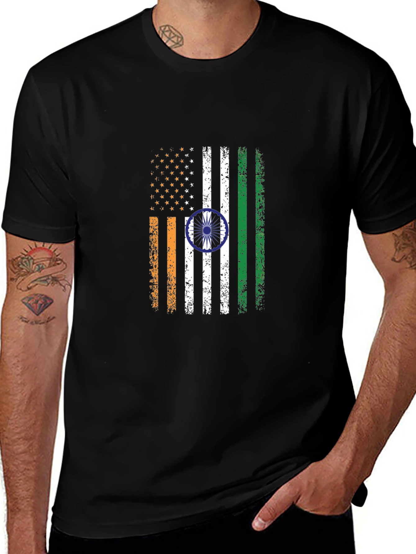 USA India Flag T-Shirt