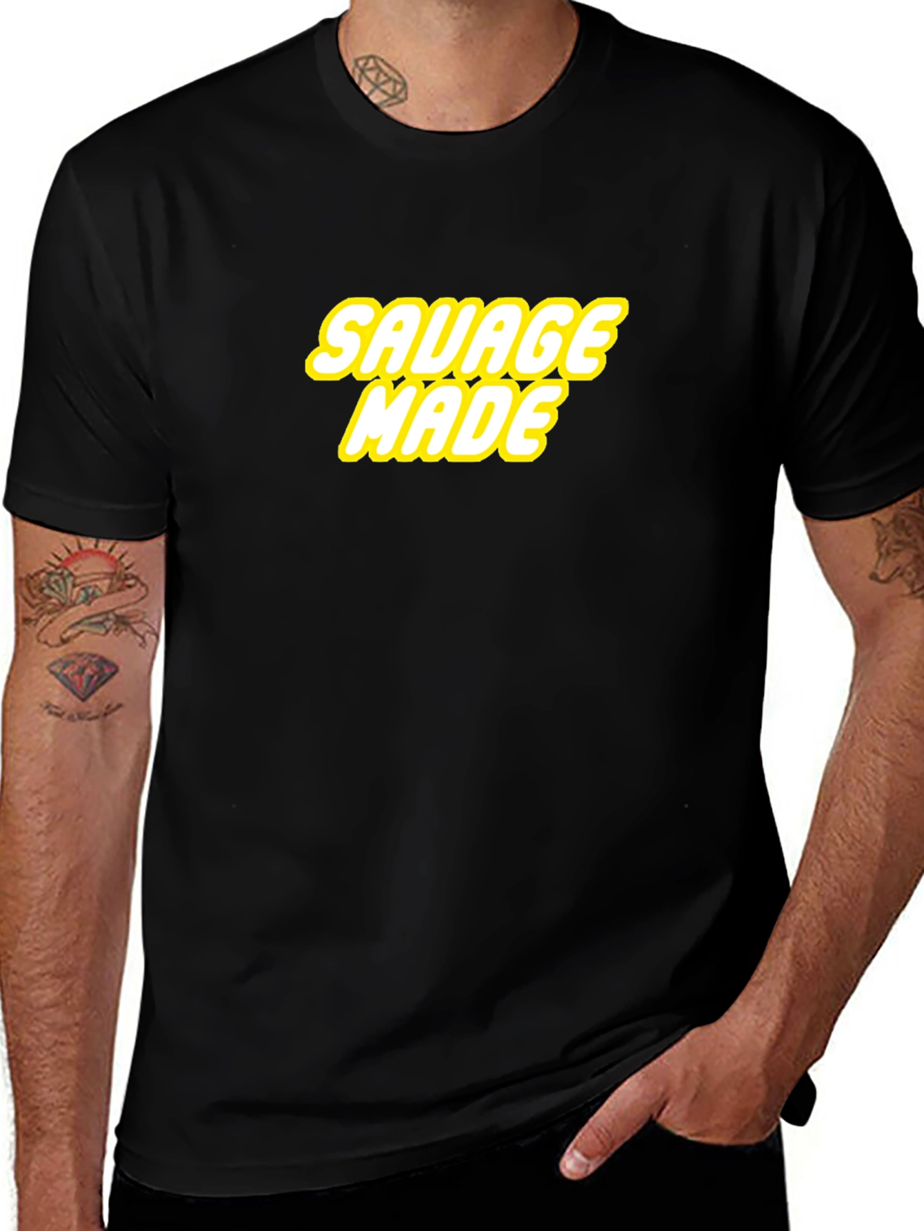 Variant 15 of Savage Made Graphic Tee - Bold Statement Shirt