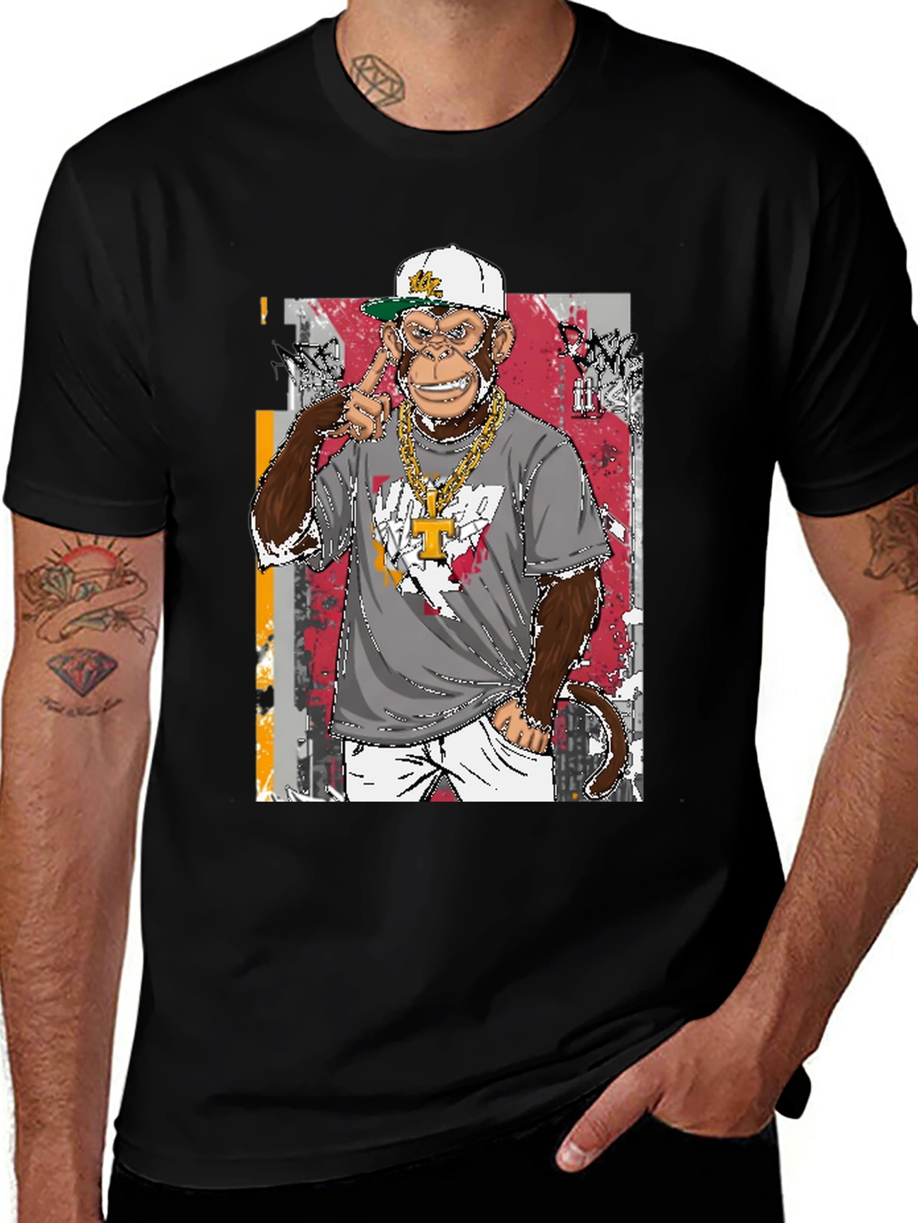 Variant 13 of Cool Monkey T-Shirt - Urban Style Graphic Tee