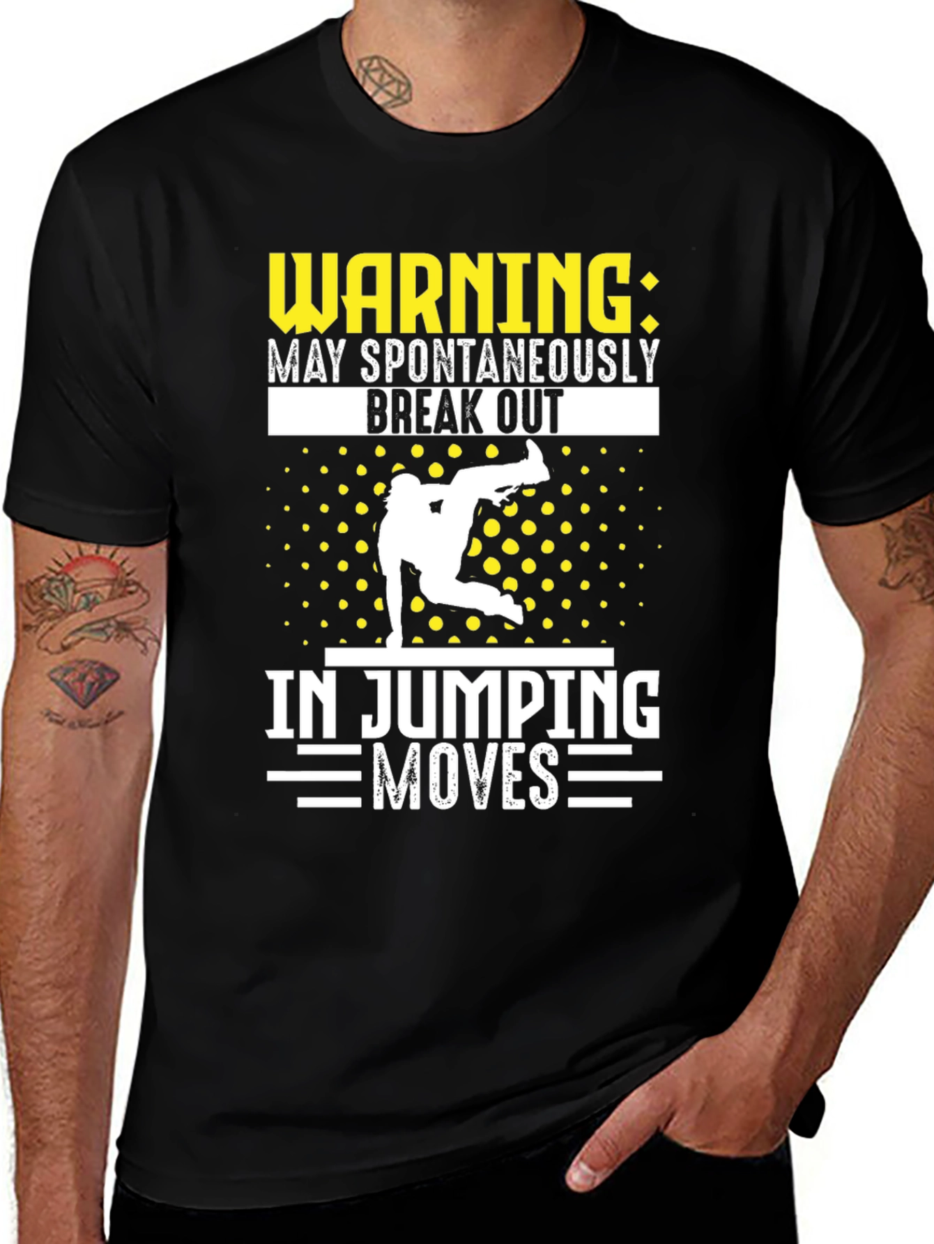 Variant 15 of Warning Jumping Moves T-Shirt