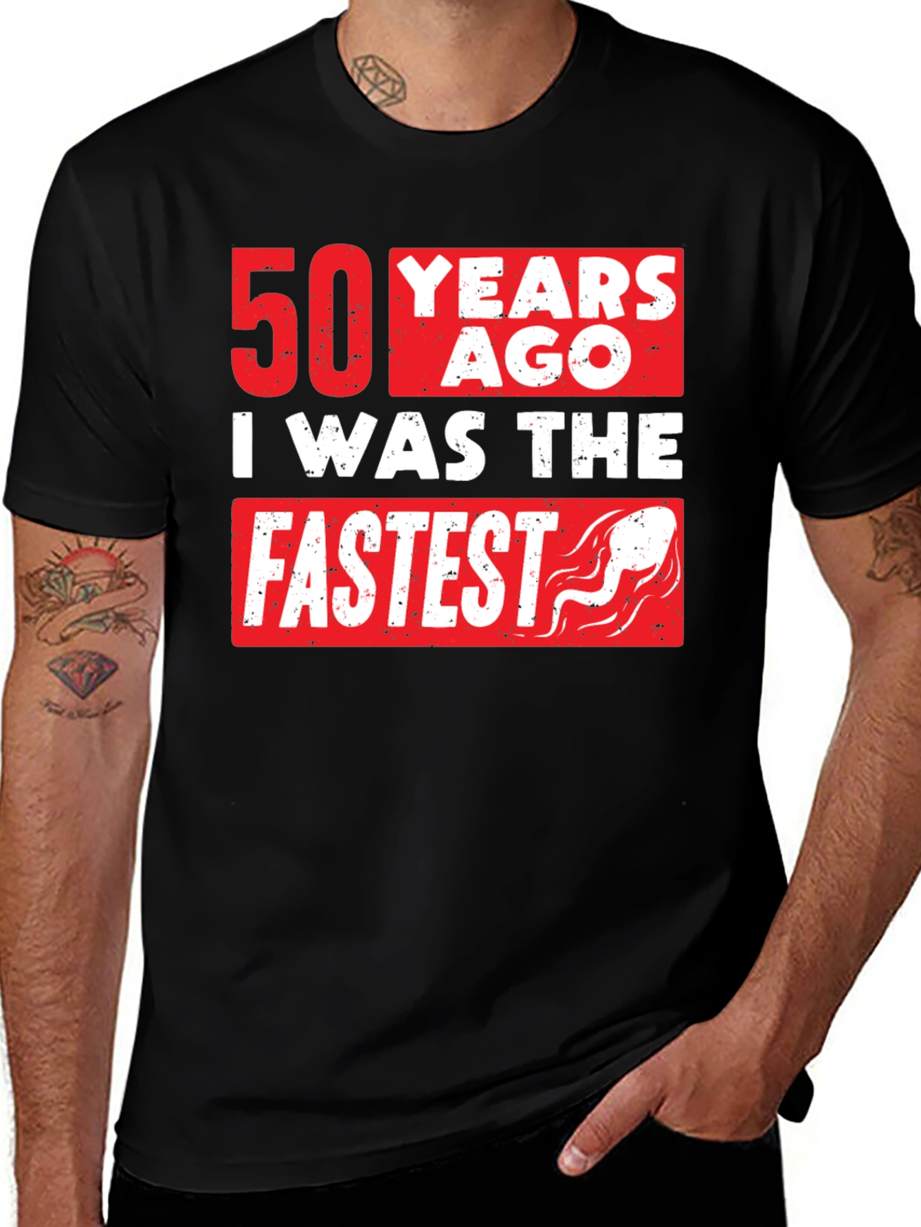 Variant 17 of Funny 50 Years Ago I Was The Fastest Sperm T-Shirt