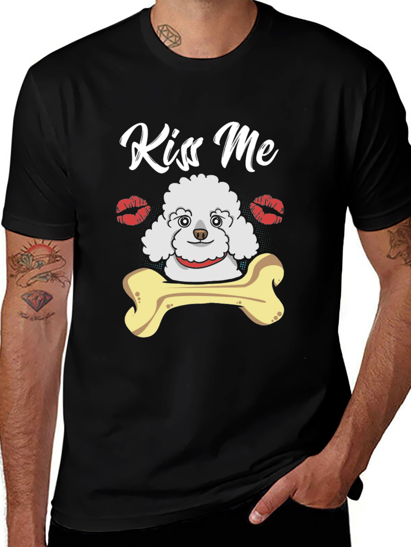 Variant 24 of Kiss Me Dog Bone T-Shirt