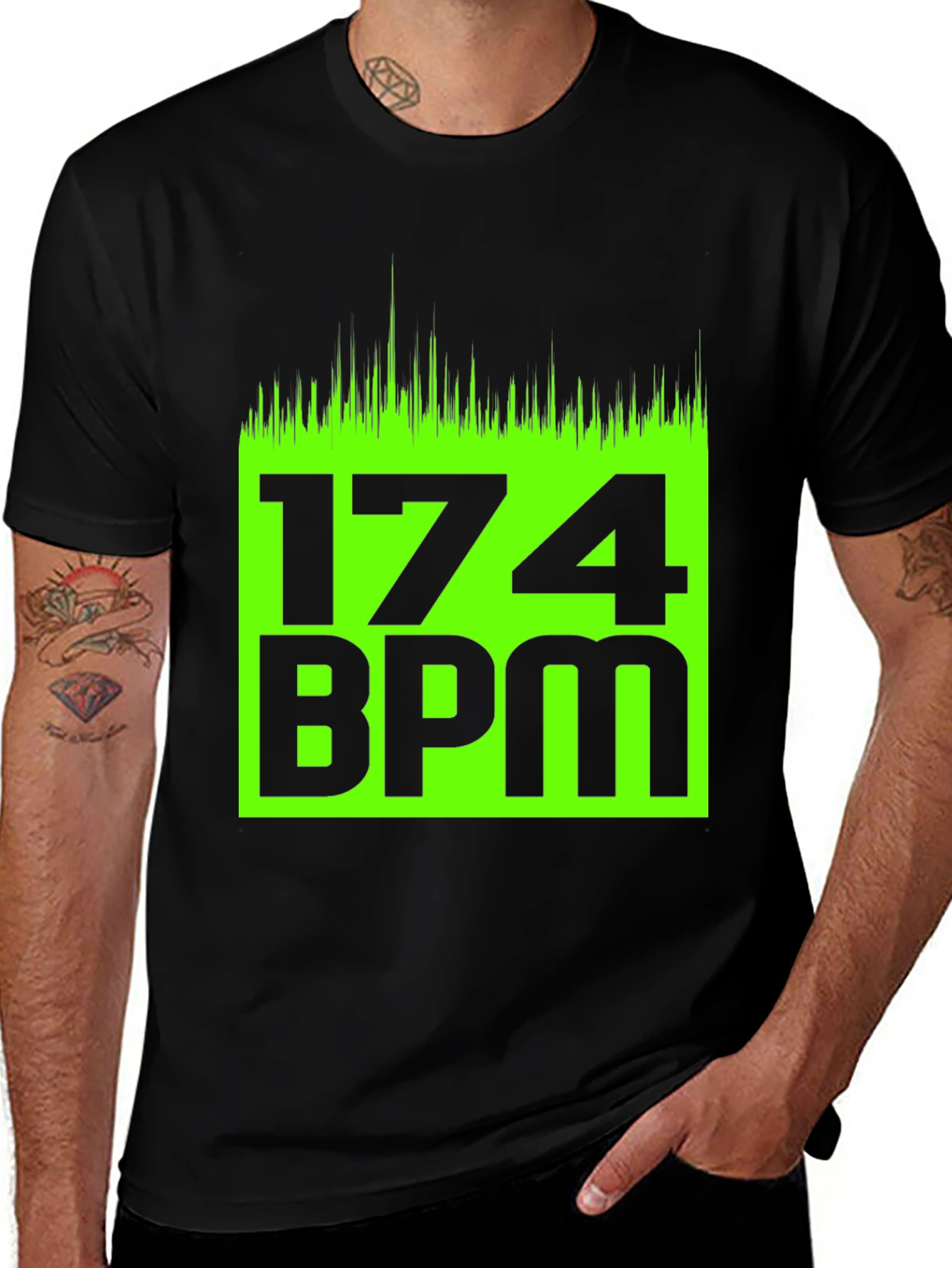 Variant 24 of 174 BPM Rave T-Shirt - Black
