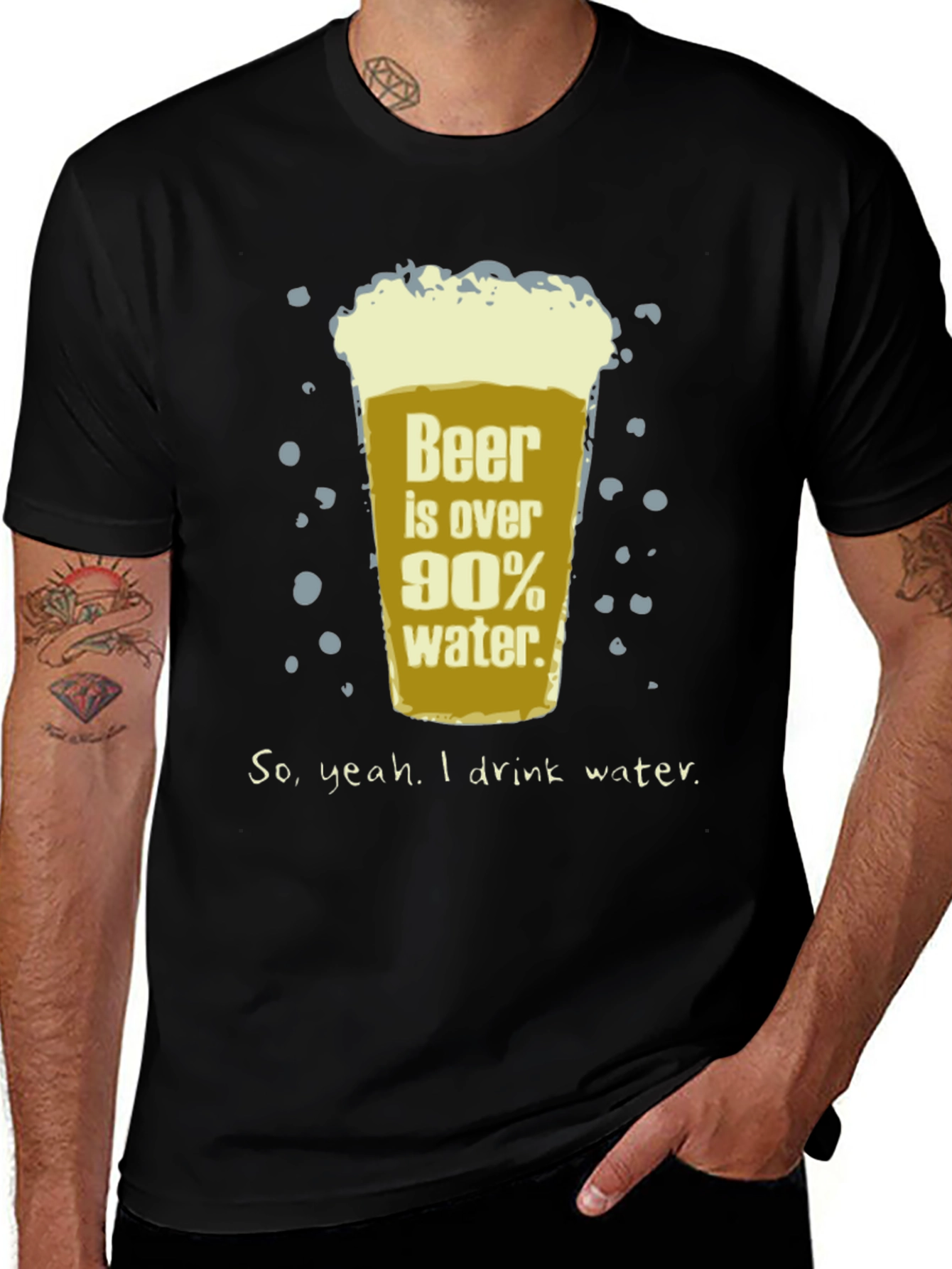 Beer is Over 90% Water Funny T-Shirt