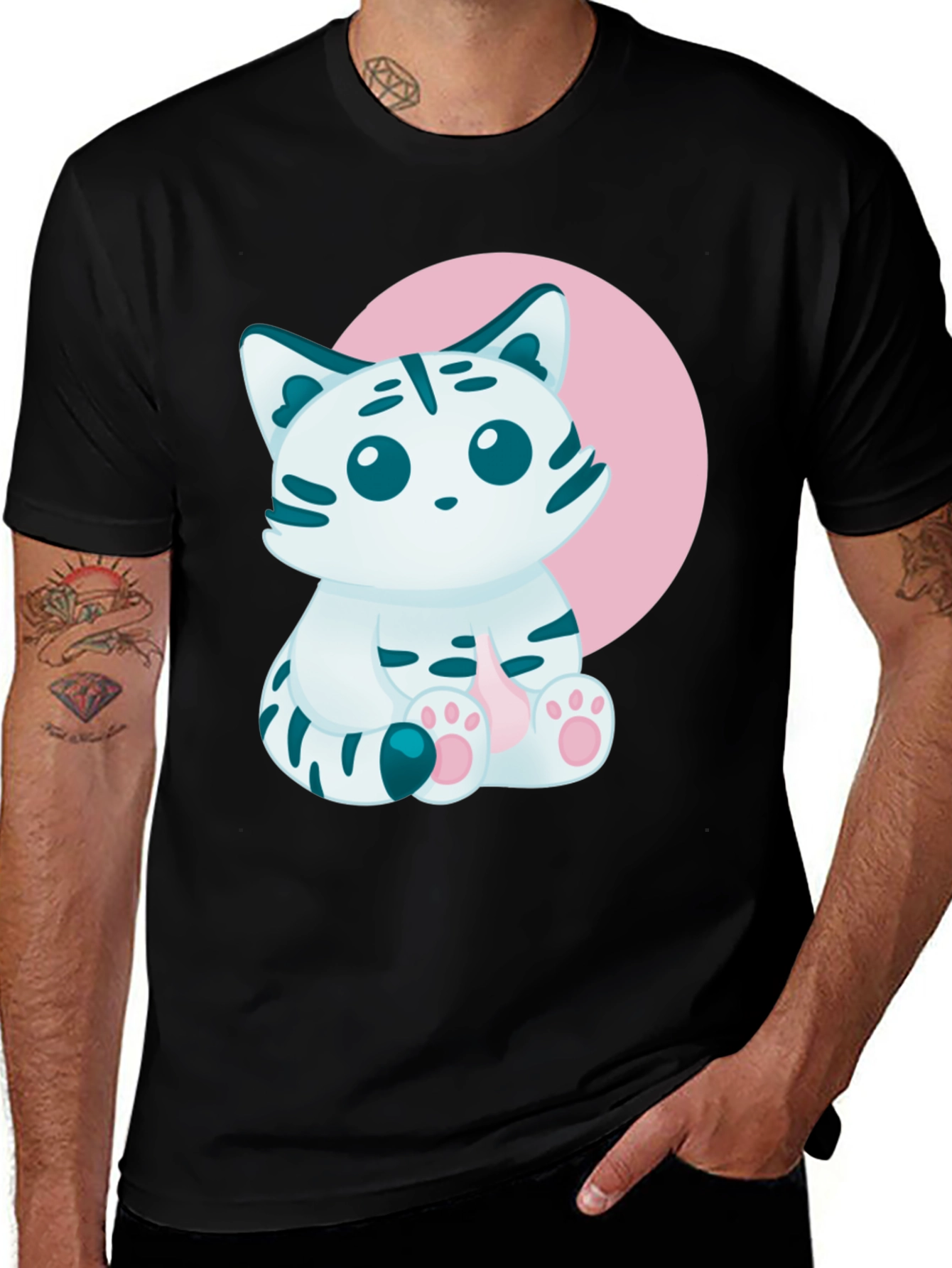 Variant 24 of Cute Kitten Graphic Tee - Soft Cotton Blend
