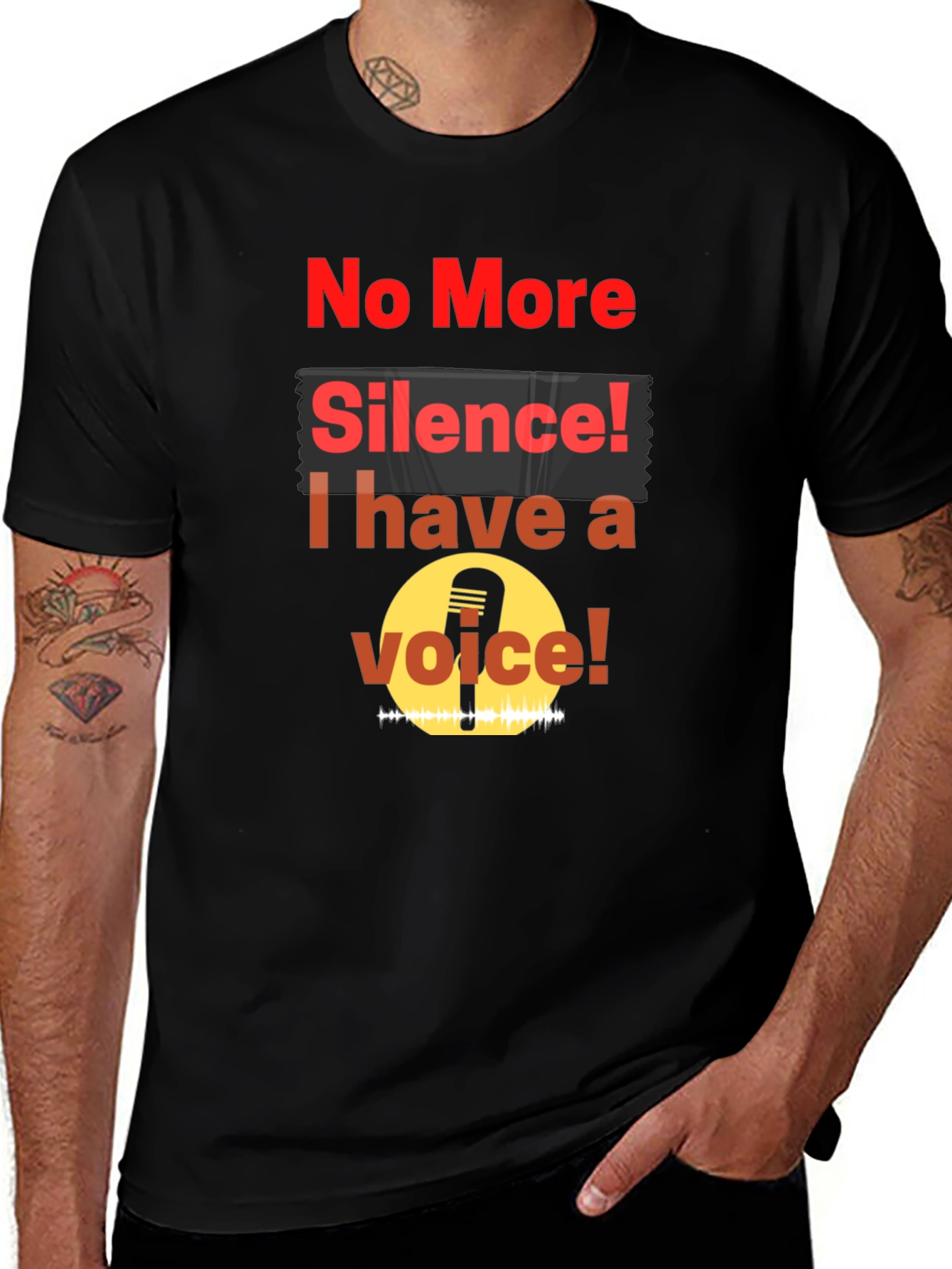 Variant 29 of Empowering 'No More Silence' Graphic Tee