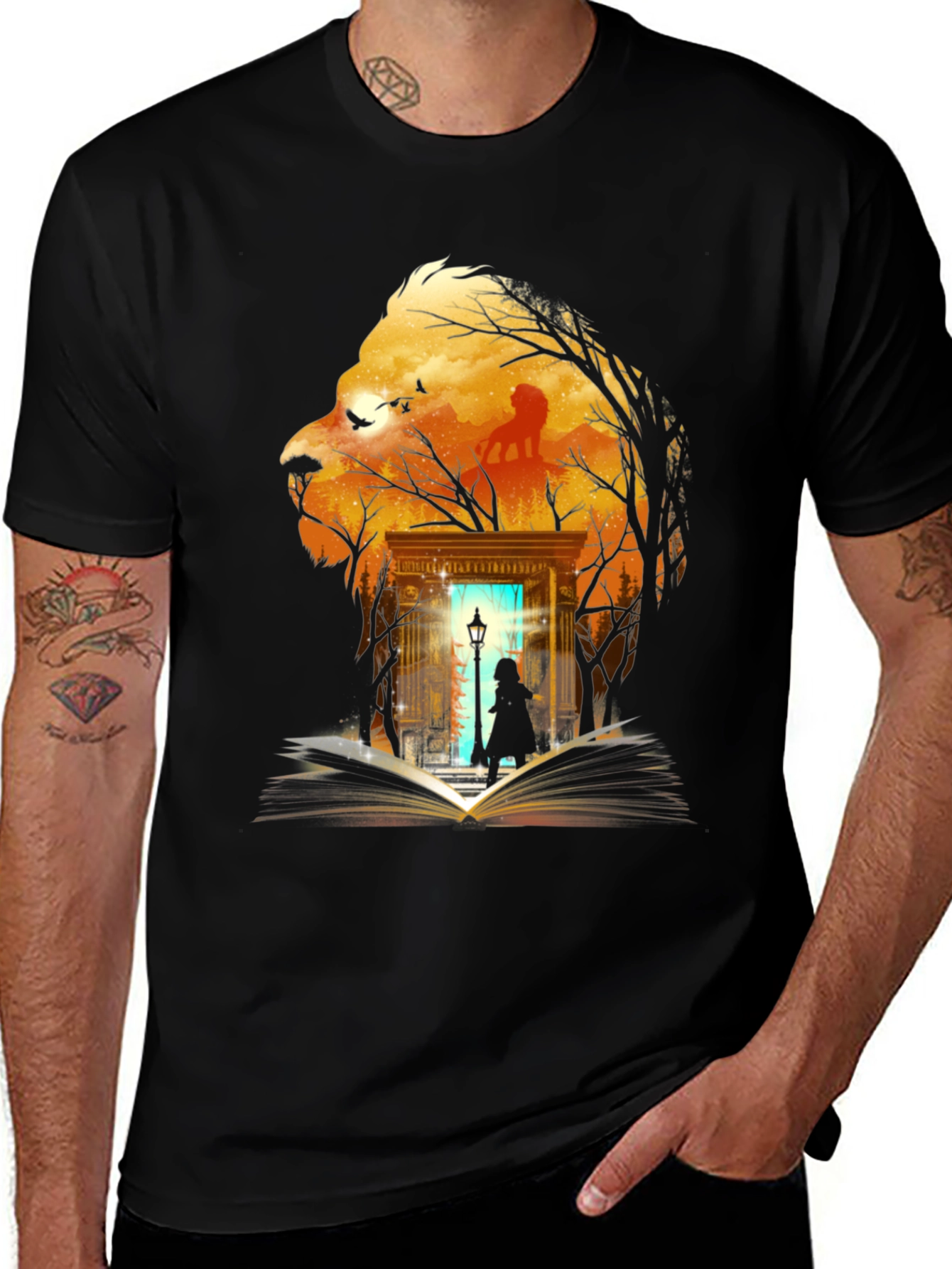 Variant 18 of Lion Book Portal Graphic T-Shirt