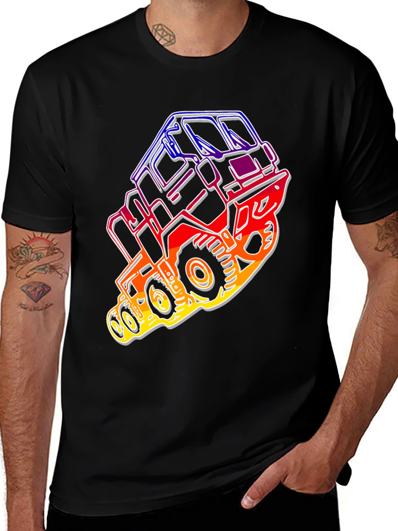 Variant 2 of Off-Road Adventure Tee - Colorful 4x4 Design