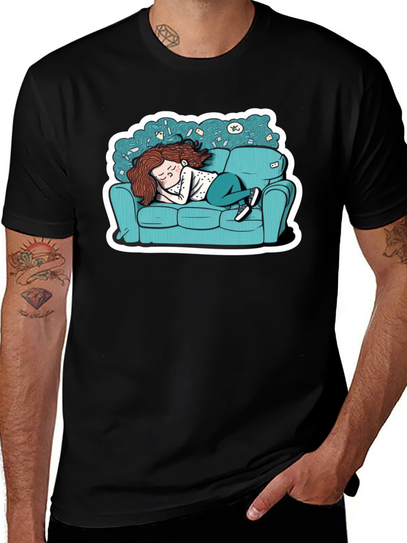 Variant 8 of Comfy Couch Napping T-Shirt