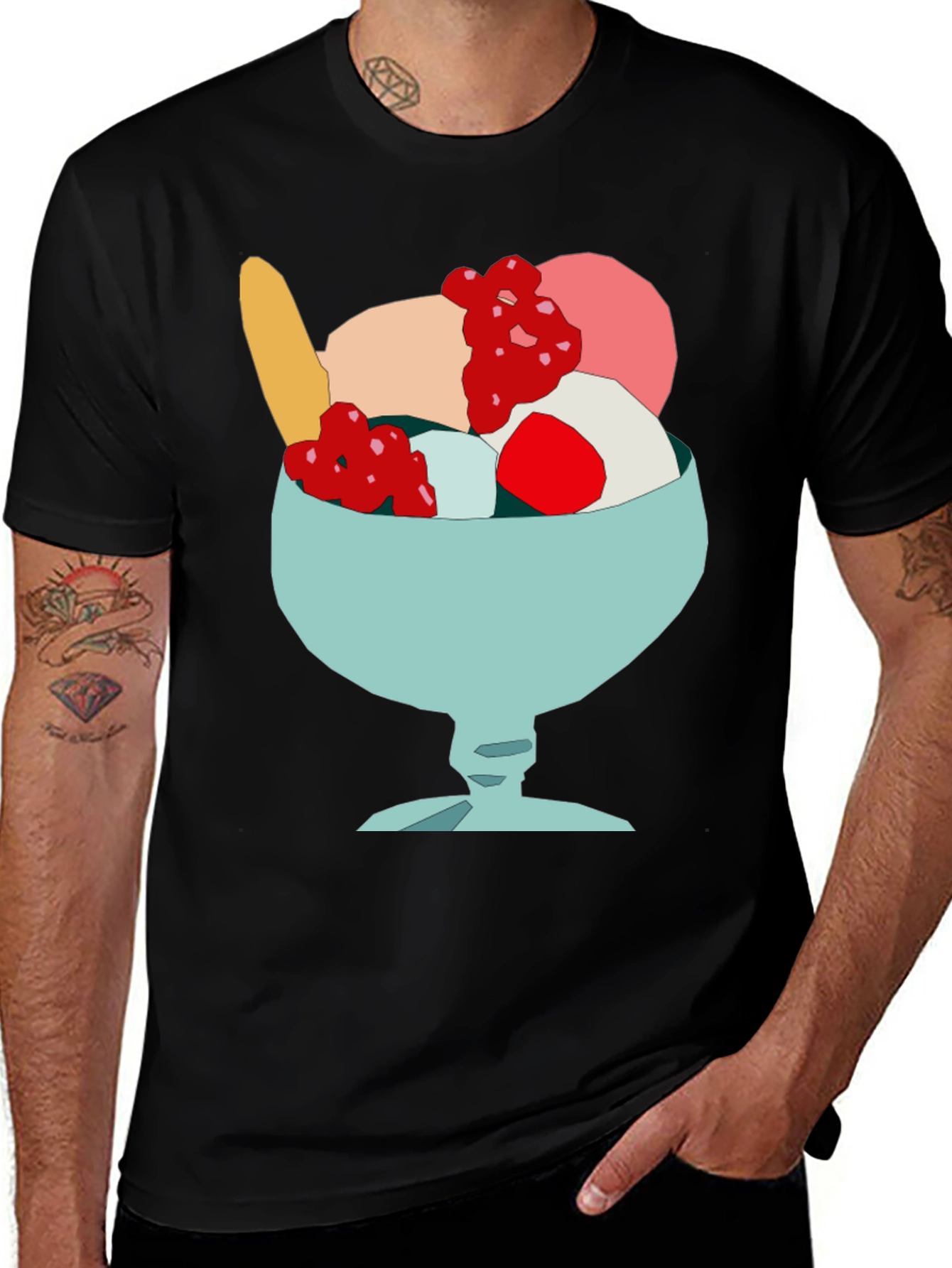 Variant 24 of Ice Cream Sundae Graphic Tee - Sweet Style!