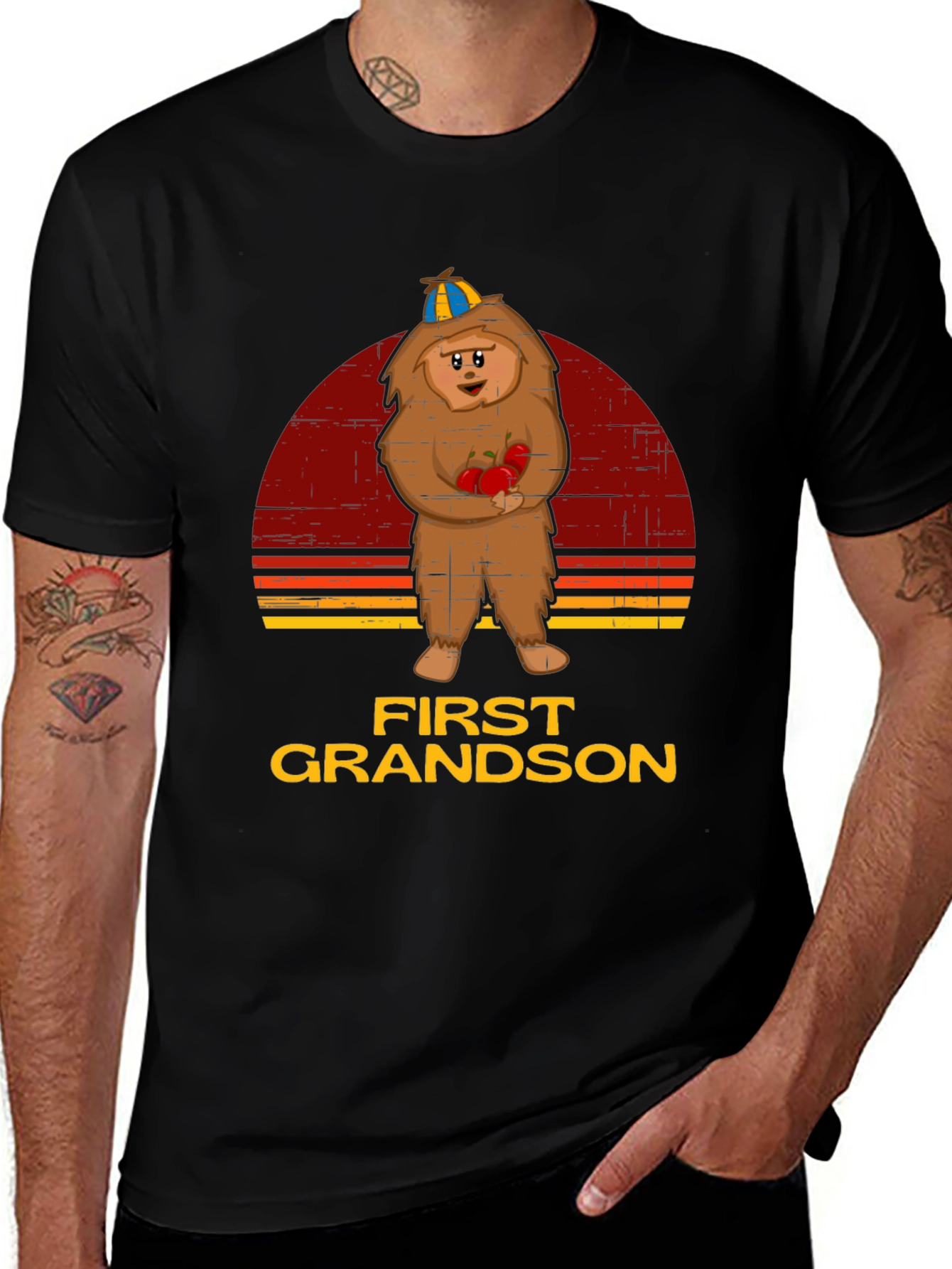 Variant 5 of First Grandson Sasquatch Graphic T-Shirt