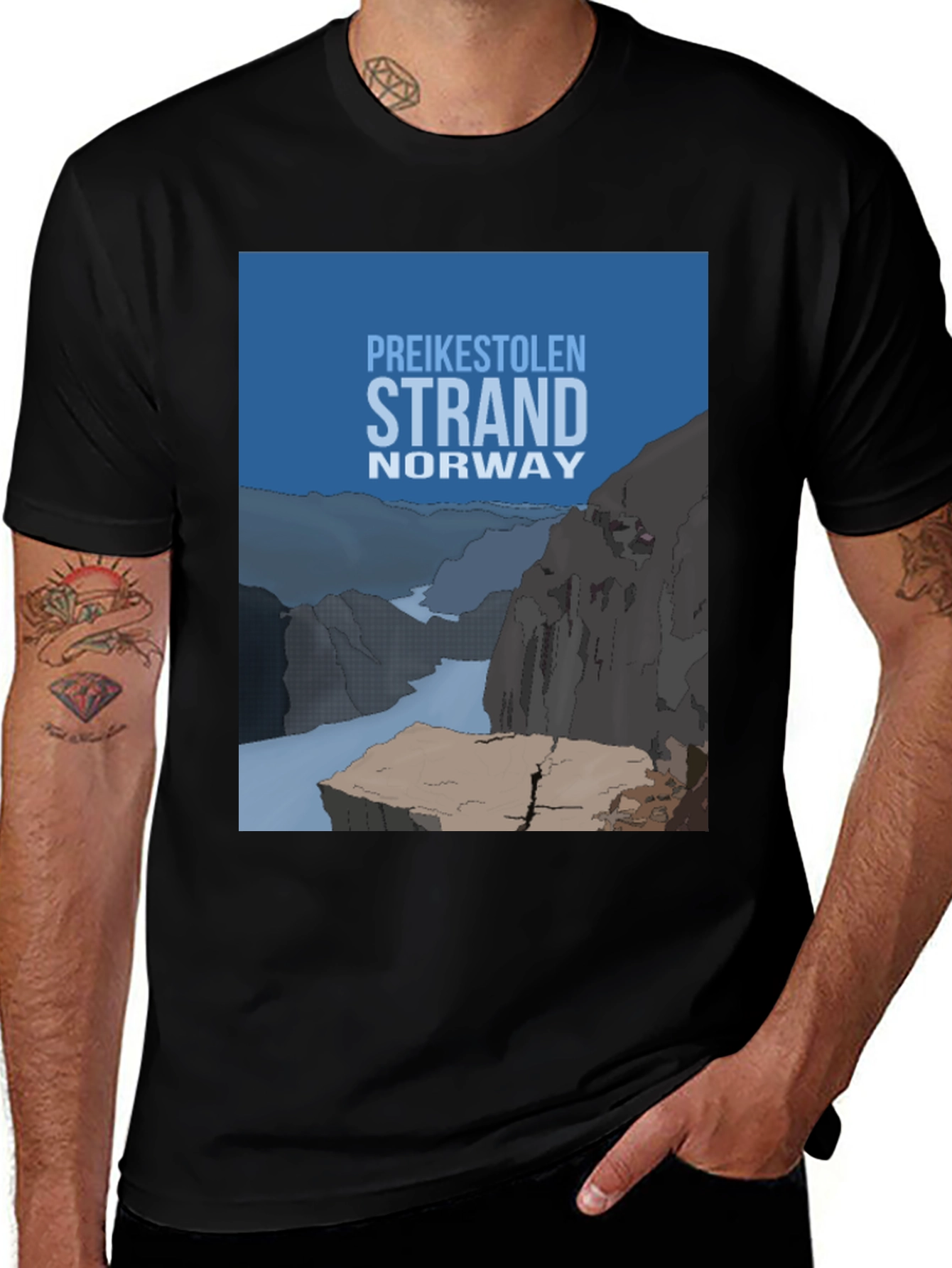 Preikestolen Strand Norway Graphic T-Shirt
