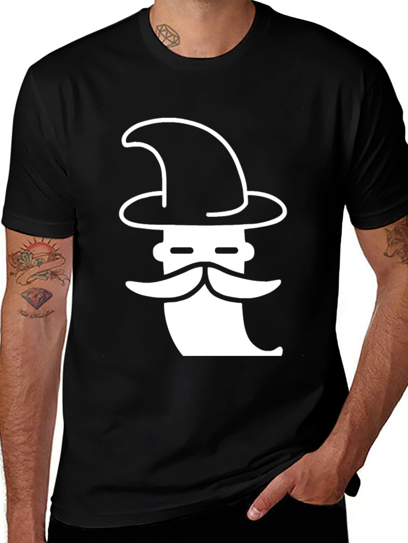 Variant 6 of Wizard Graphic Print Tee - Black