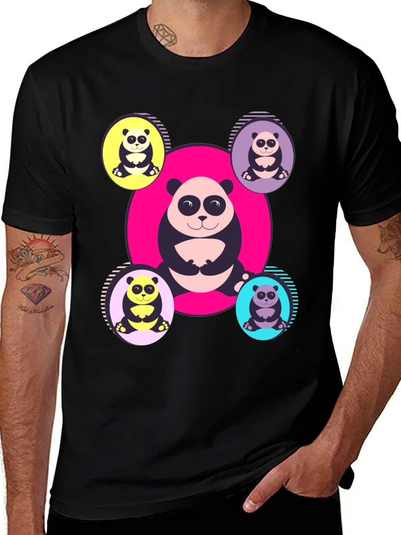 Variant 13 of Panda Print T-Shirt - Unique Graphic Tee