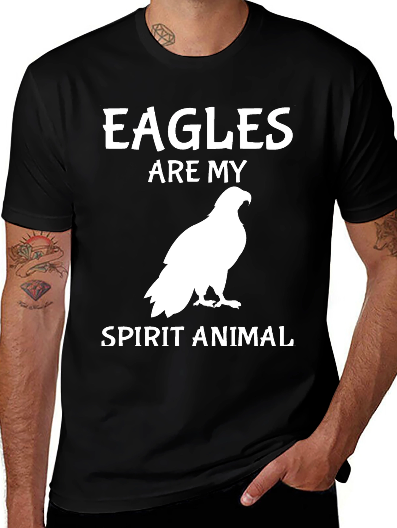 Black Eagles Are My Spirit Animal Graphic T-Shirt main image