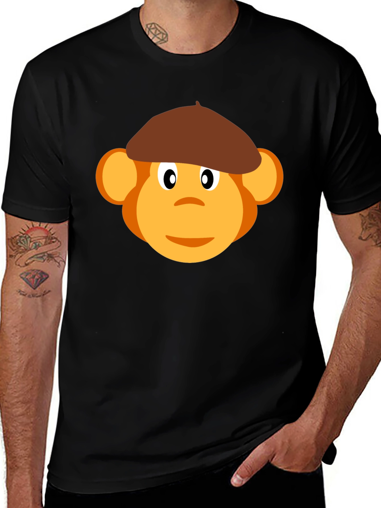 Variant 18 of Monkey Face T-Shirt - Funny Cartoon Graphic Tee