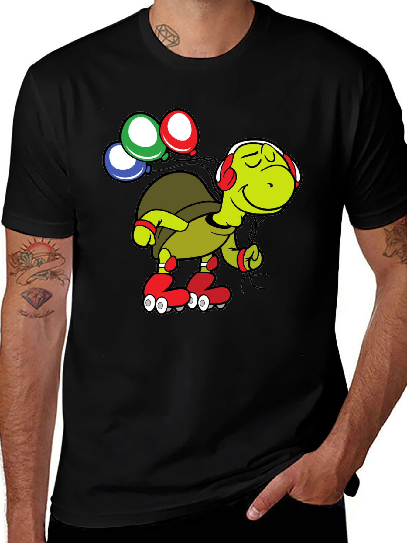 Variant 10 of Skating Turtle T-Shirt