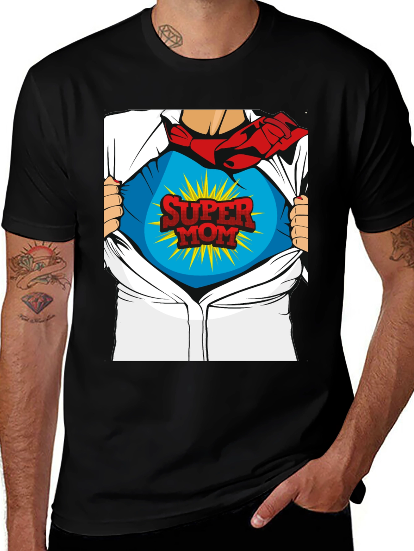 Super Mom Superhero T-Shirt - Gift for Mother's Day